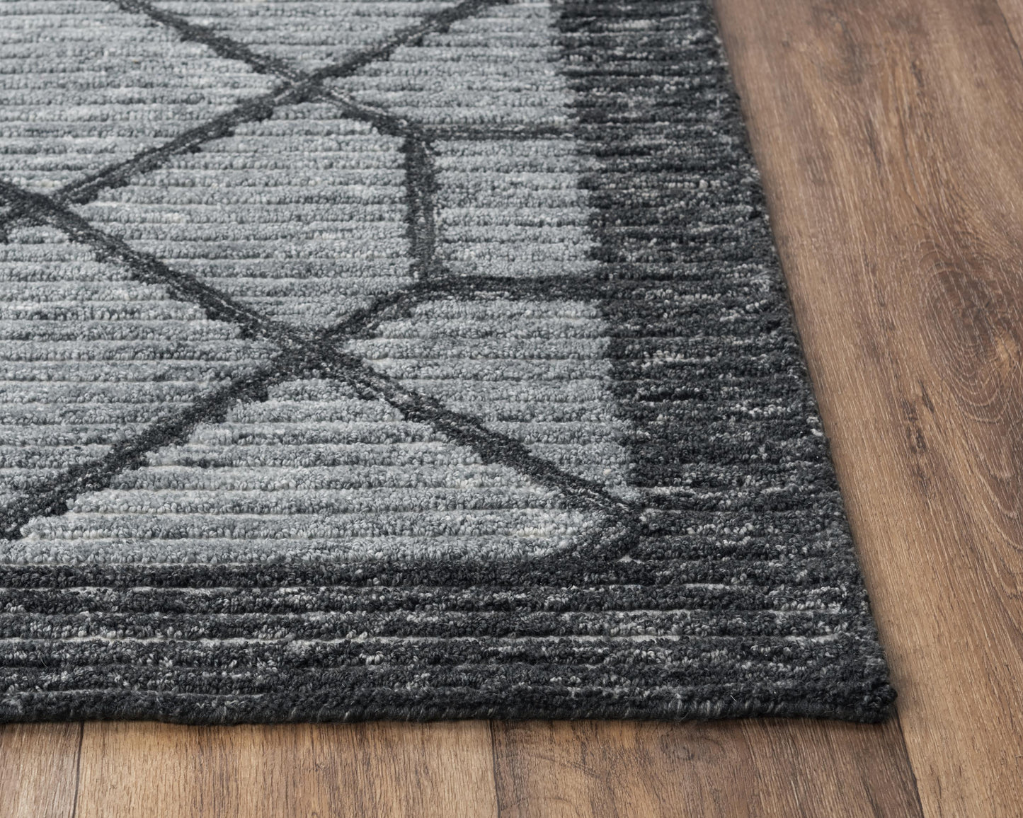 Vista A09112 Gray Hand-Tufted Rug - Rizzy