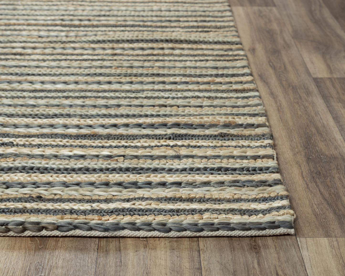 Madras A11998 Charcoal Hand-Woven Rug - Rizzy