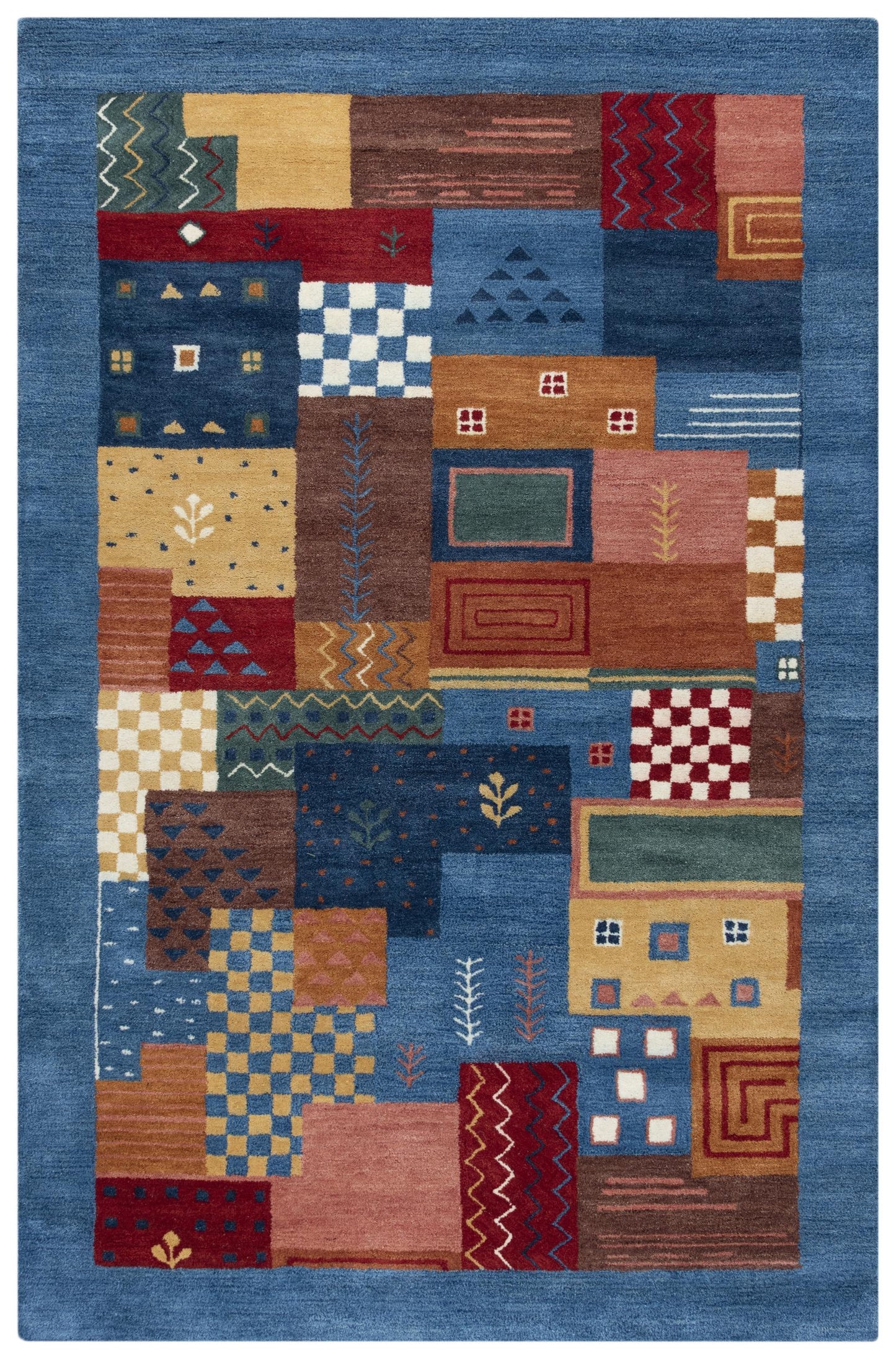 Nomad A14101 Blue Hand-Tufted Rug - Rizzy