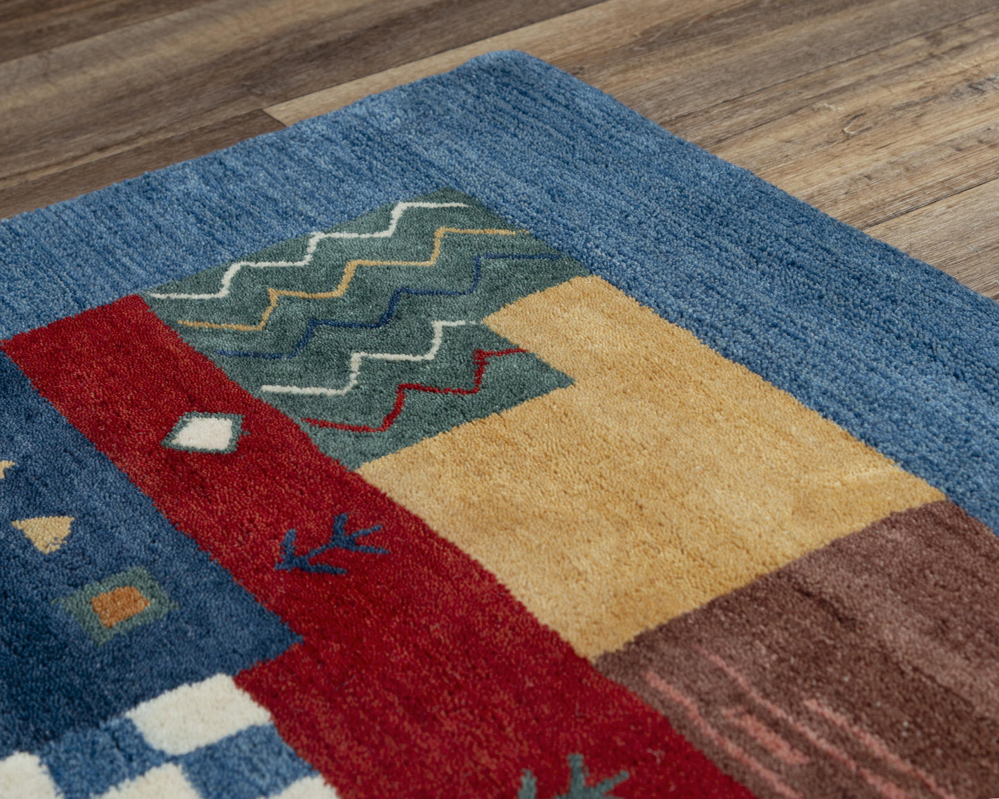 Nomad A14101 Blue Hand-Tufted Rug - Rizzy