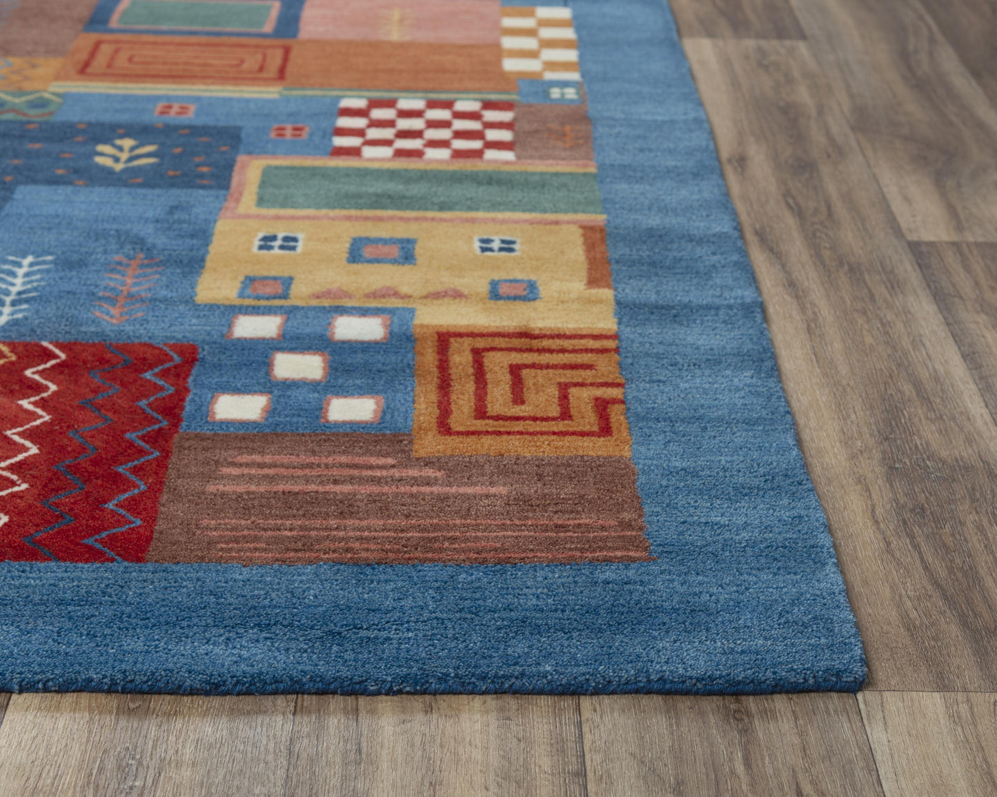 Nomad A14101 Blue Hand-Tufted Rug - Rizzy