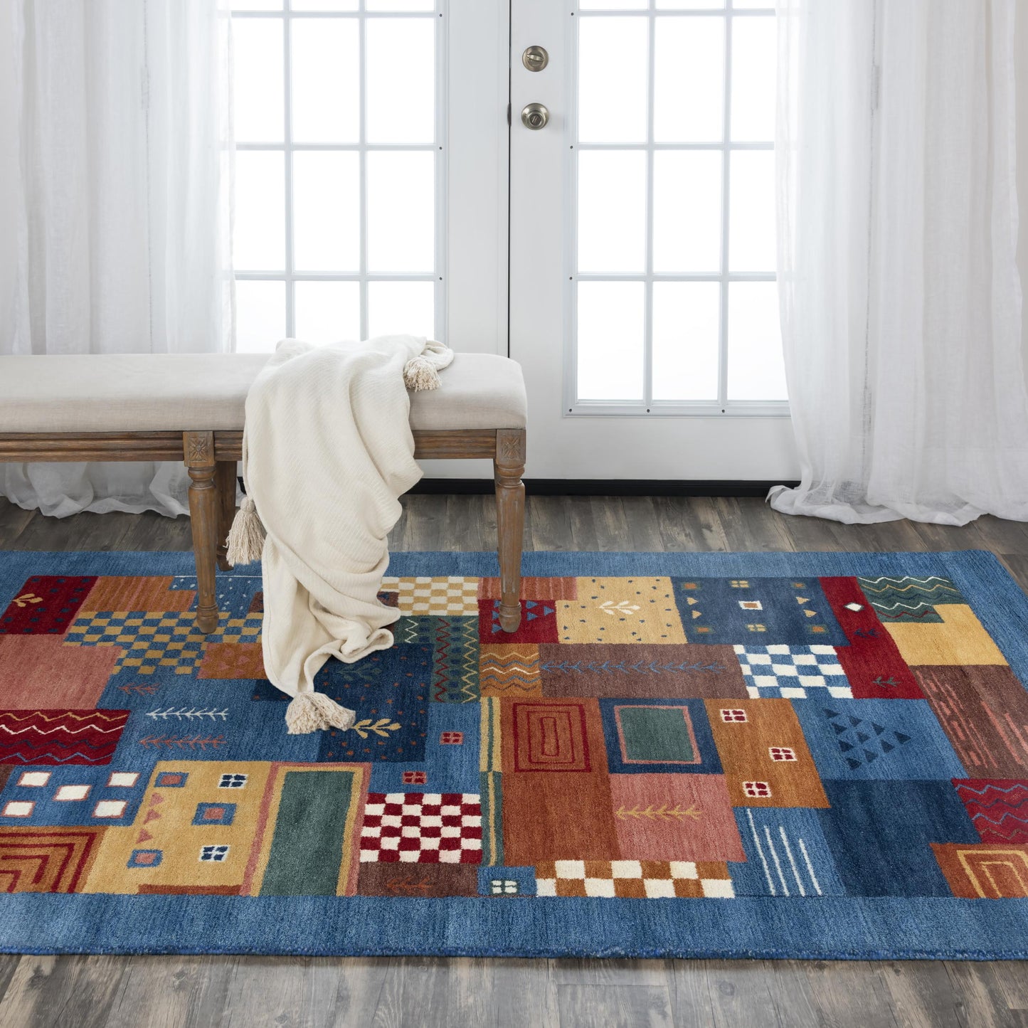 Nomad A14101 Blue Hand-Tufted Rug - Rizzy