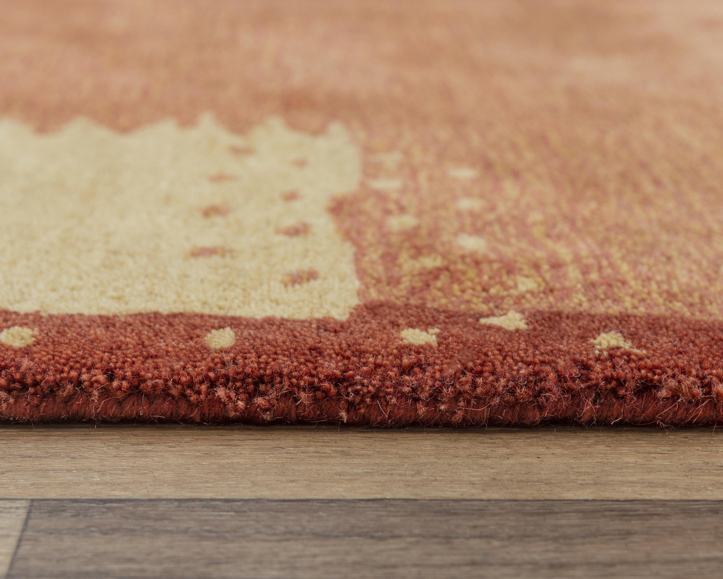 Nomad A14102 Red/Gold Hand-Tufted Rug - Rizzy