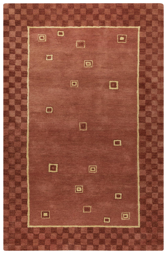 Nomad A14103 Red Hand-Tufted Rug - Rizzy