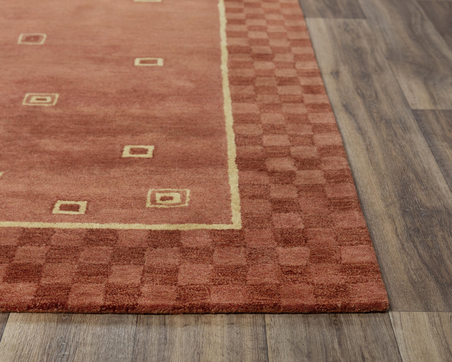 Nomad A14103 Red Hand-Tufted Rug - Rizzy