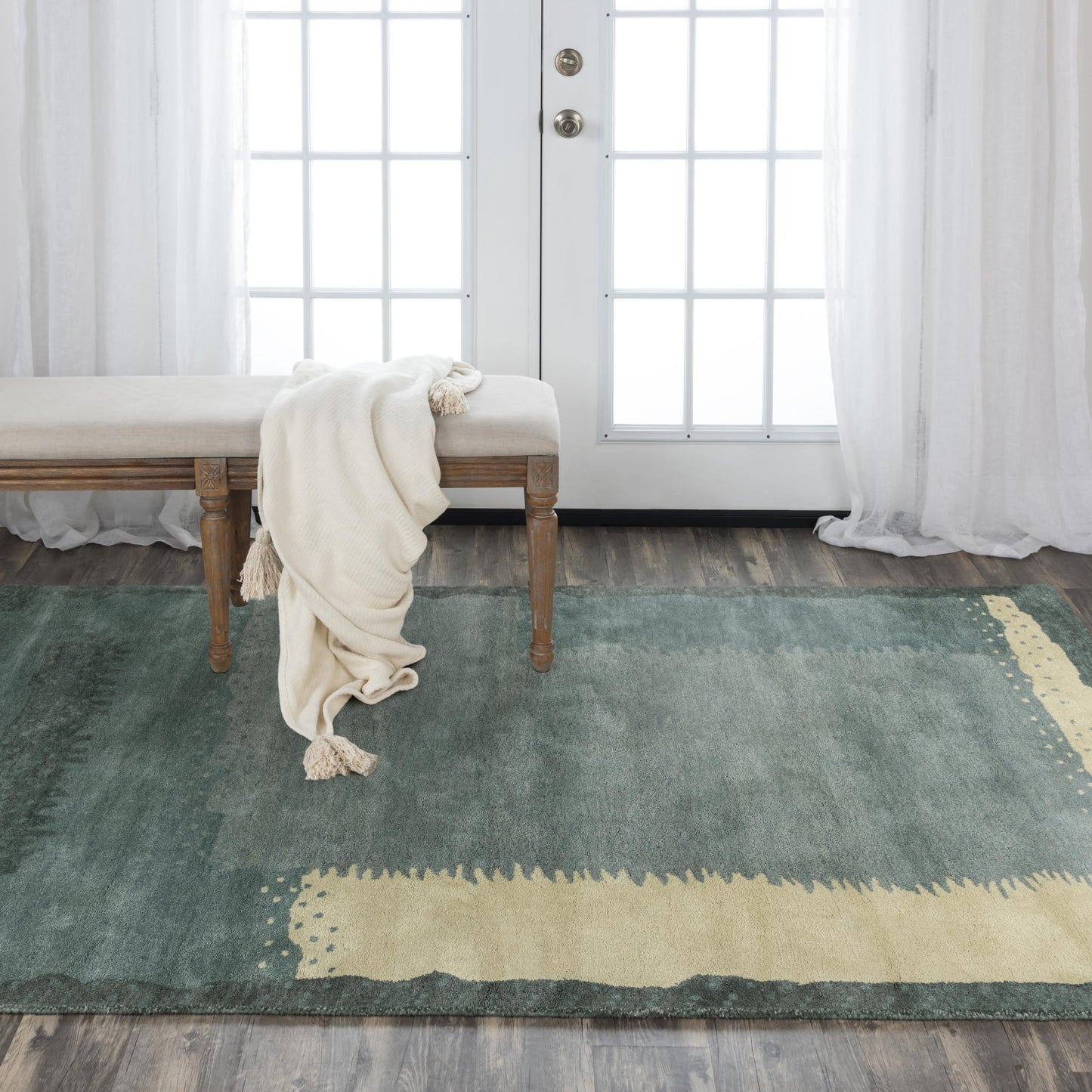 Nomad A14104 Blue Hand-Tufted Rug - Rizzy