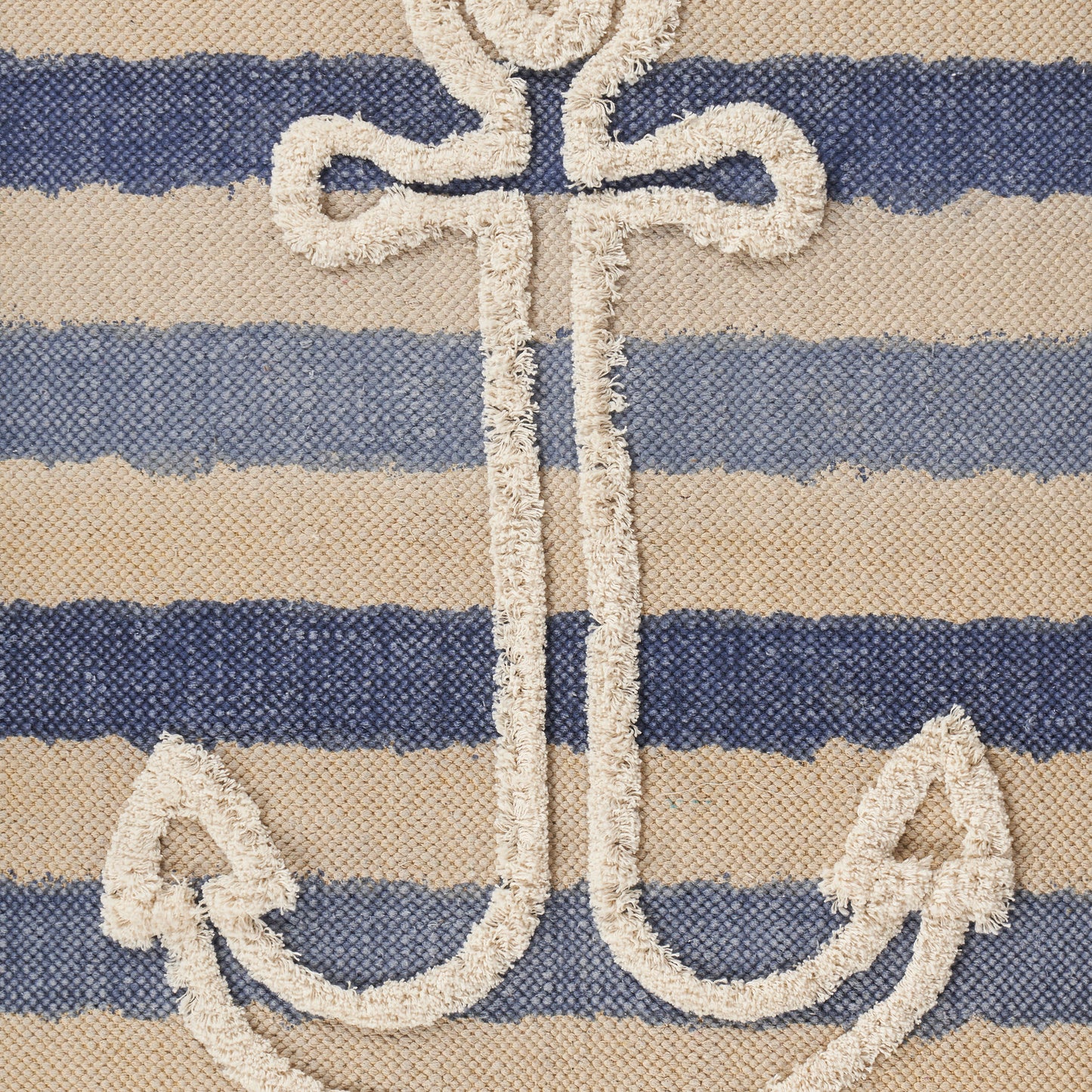 ACCEN-70153 Nautical/Coastal Hand-Woven Navy/Ivory Cotton Indoor Area Rugs - LR Home