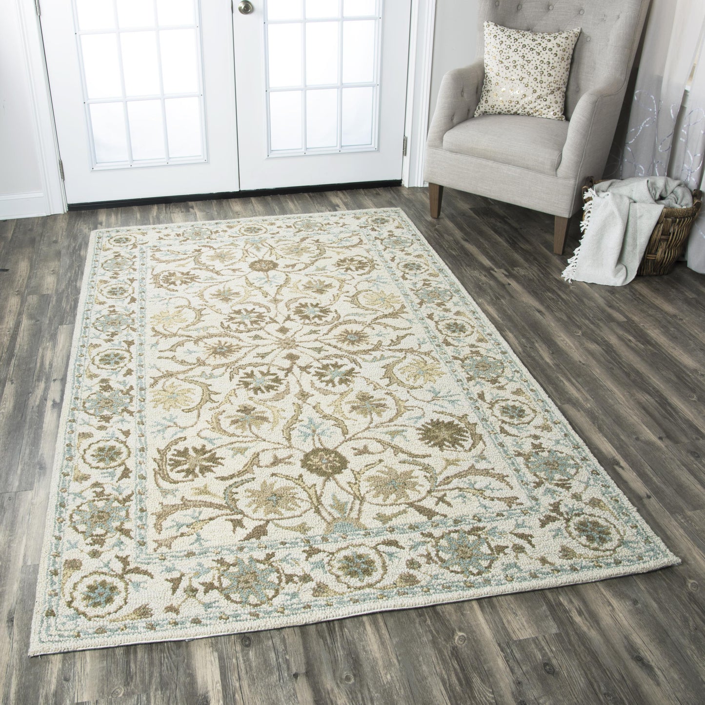 Ashlyn AL2573 Blue Hand-Tufted Rug - Rizzy