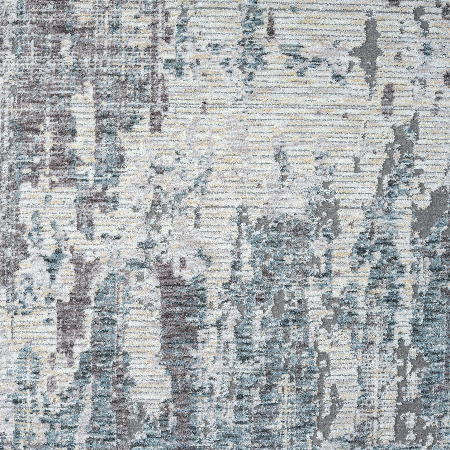 Allure-82464 Modern Power-Loomed Gray/Blue Cotton Indoor Area Rug - LR Home