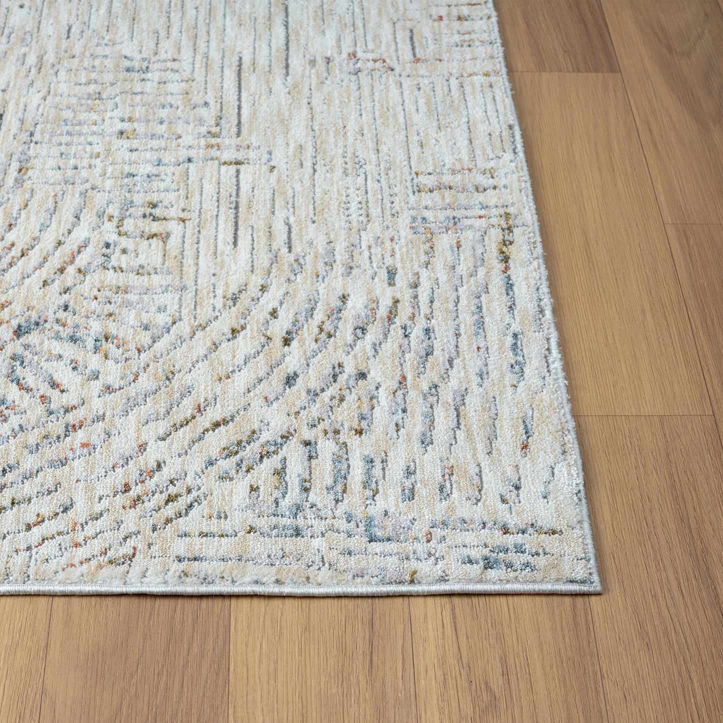 Allure-82465 Modern Power-Loomed Light Gray/Ivory Cotton Indoor Area Rug - LR Home