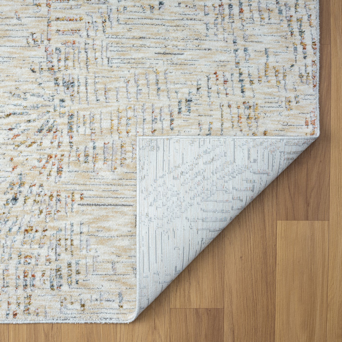 Allure-82465 Modern Power-Loomed Light Gray/Ivory Cotton Indoor Area Rug - LR Home