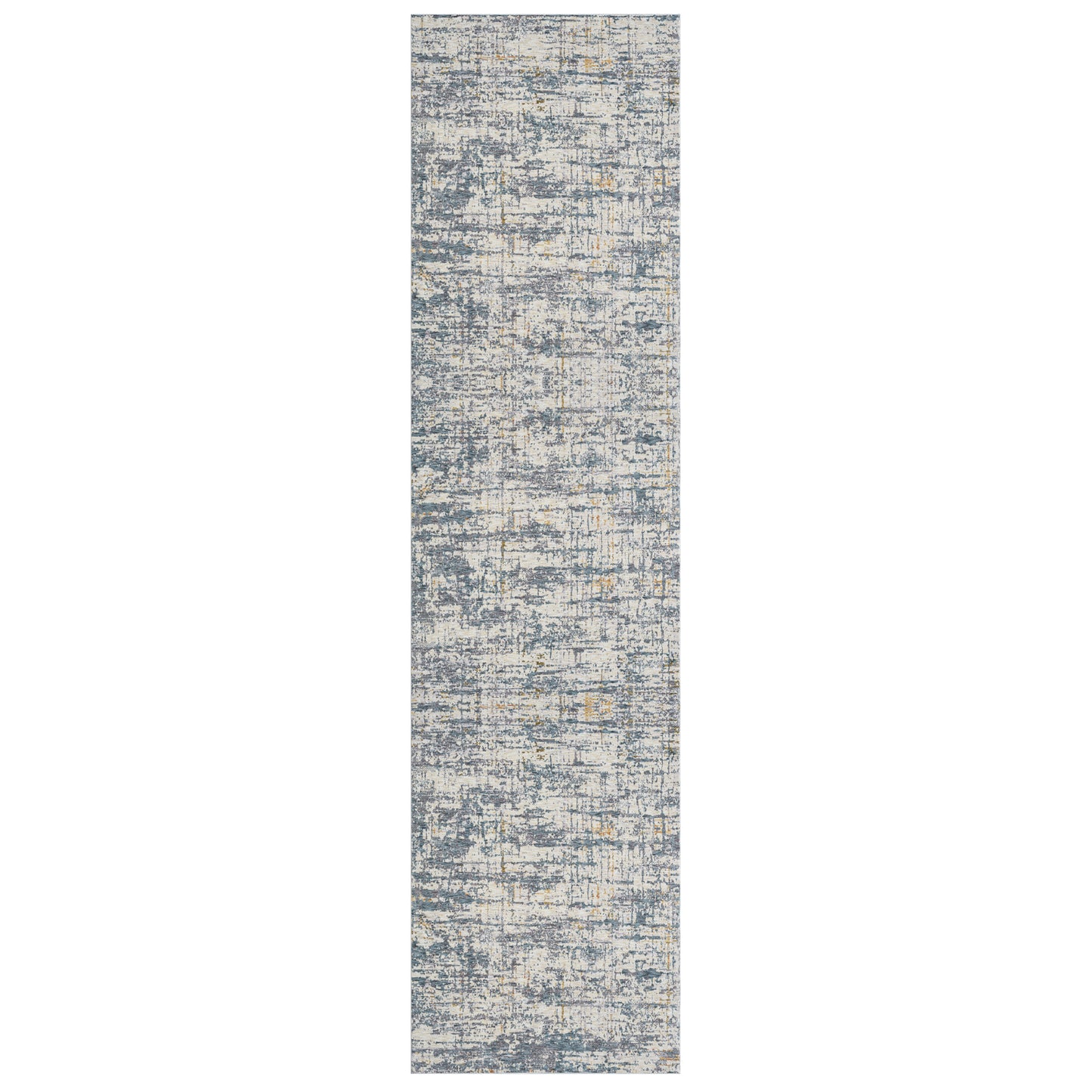 Allure-82466 Modern Power-Loomed Blue/Taupe Cotton Indoor Area Rug - LR Home