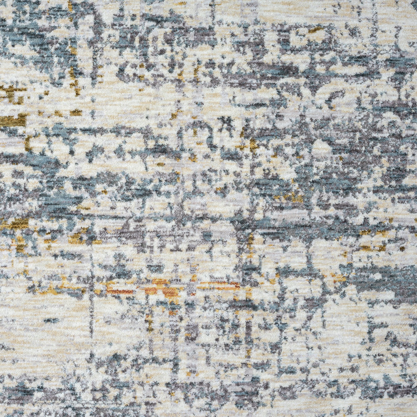 Allure-82466 Modern Power-Loomed Blue/Taupe Cotton Indoor Area Rug - LR Home