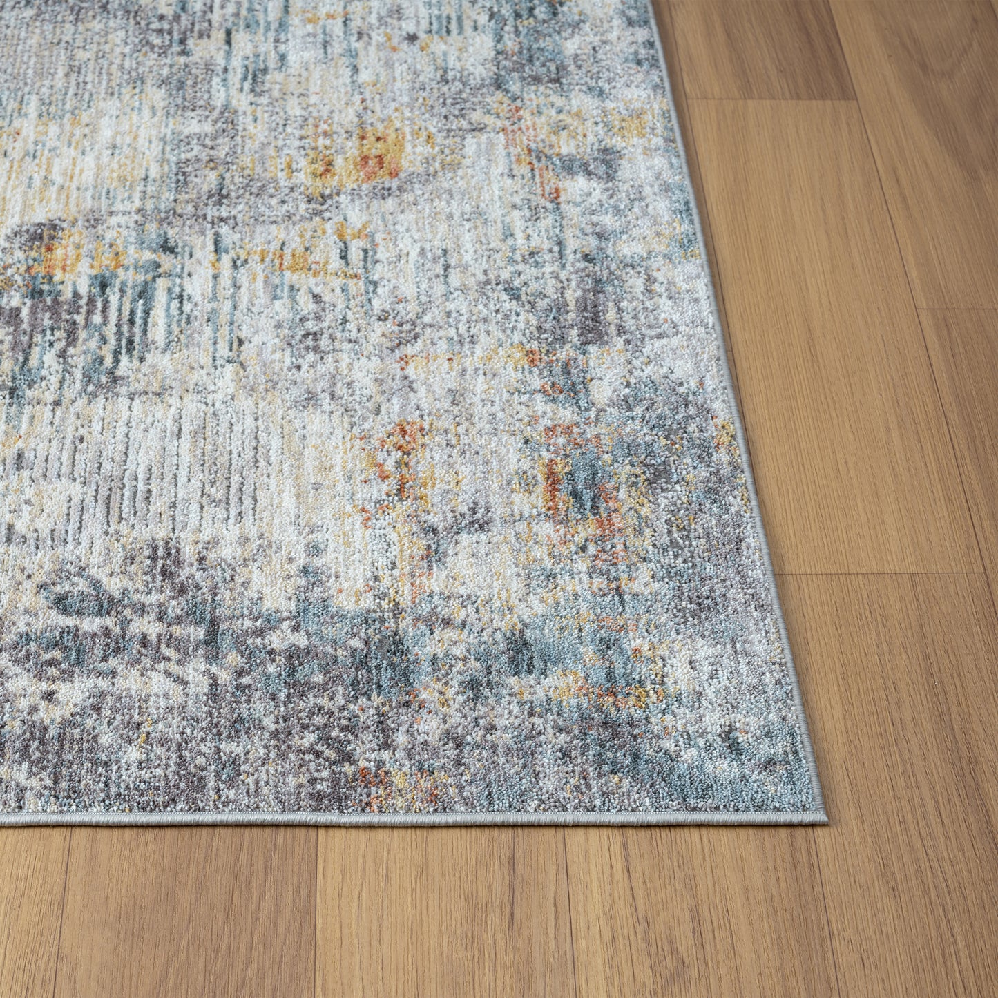 Allure-82467 Modern Power-Loomed Gray/Brown Cotton Indoor Area Rug - LR Home