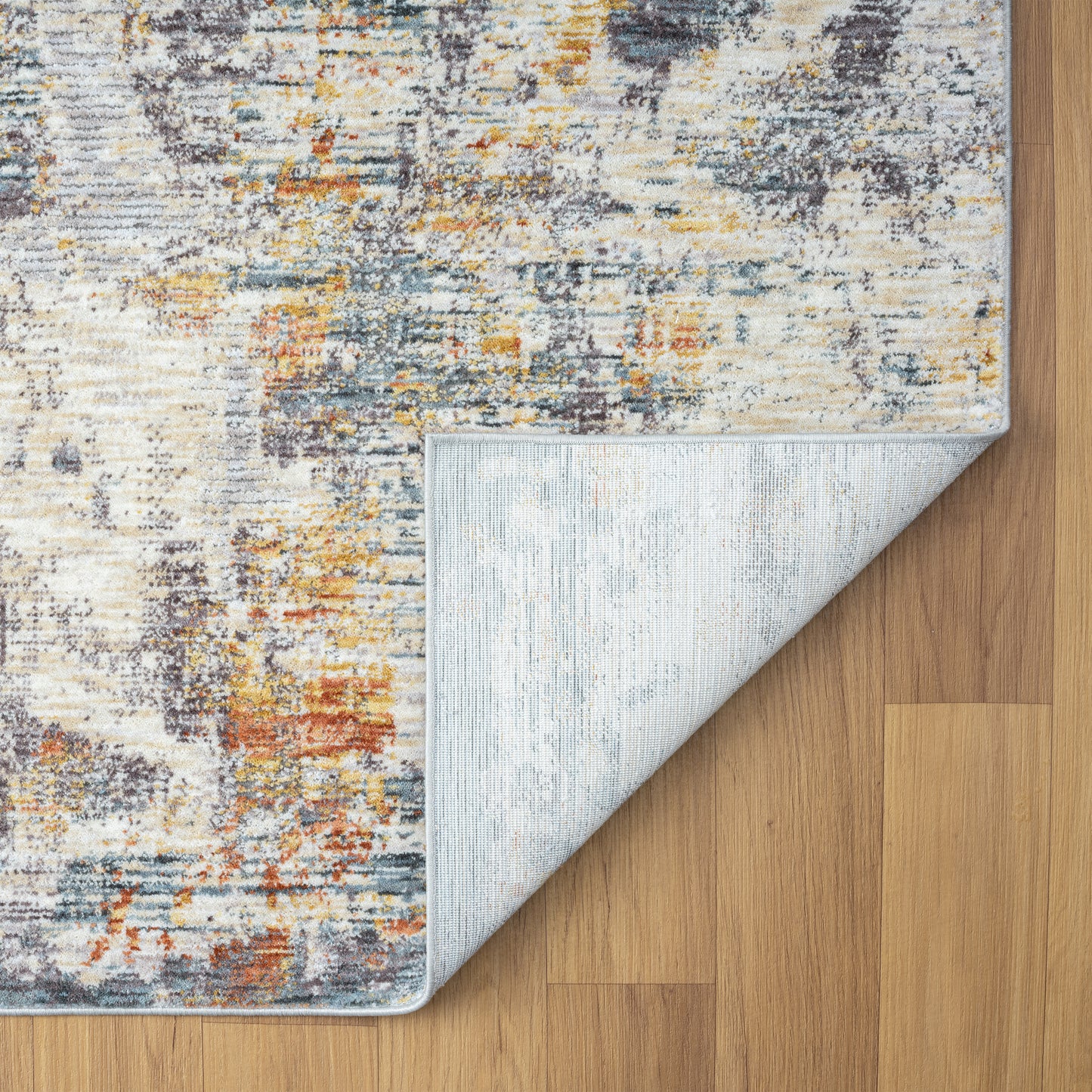 Allure-82467 Modern Power-Loomed Gray/Brown Cotton Indoor Area Rug - LR Home