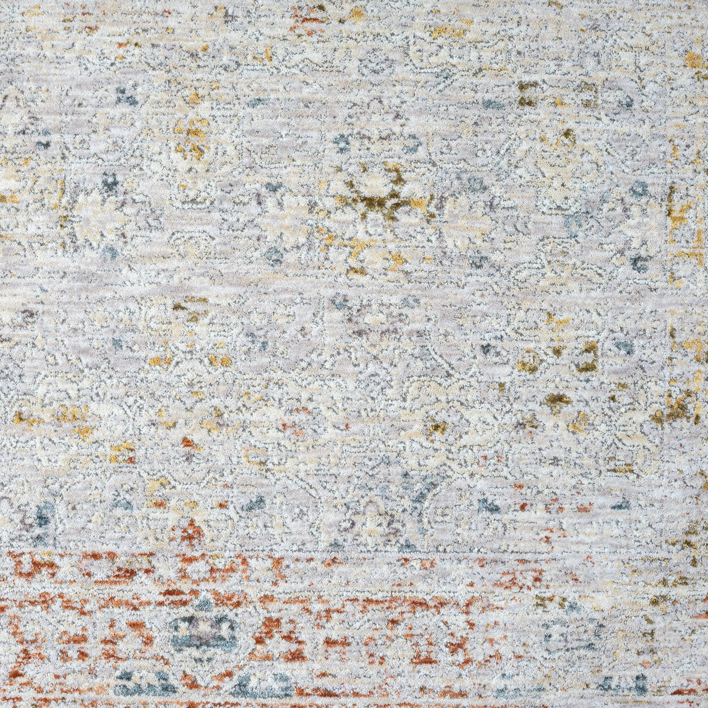 Allure-82474 Traditional Power-Loomed Light Gray/Multi Cotton Indoor Area Rug - LR Home