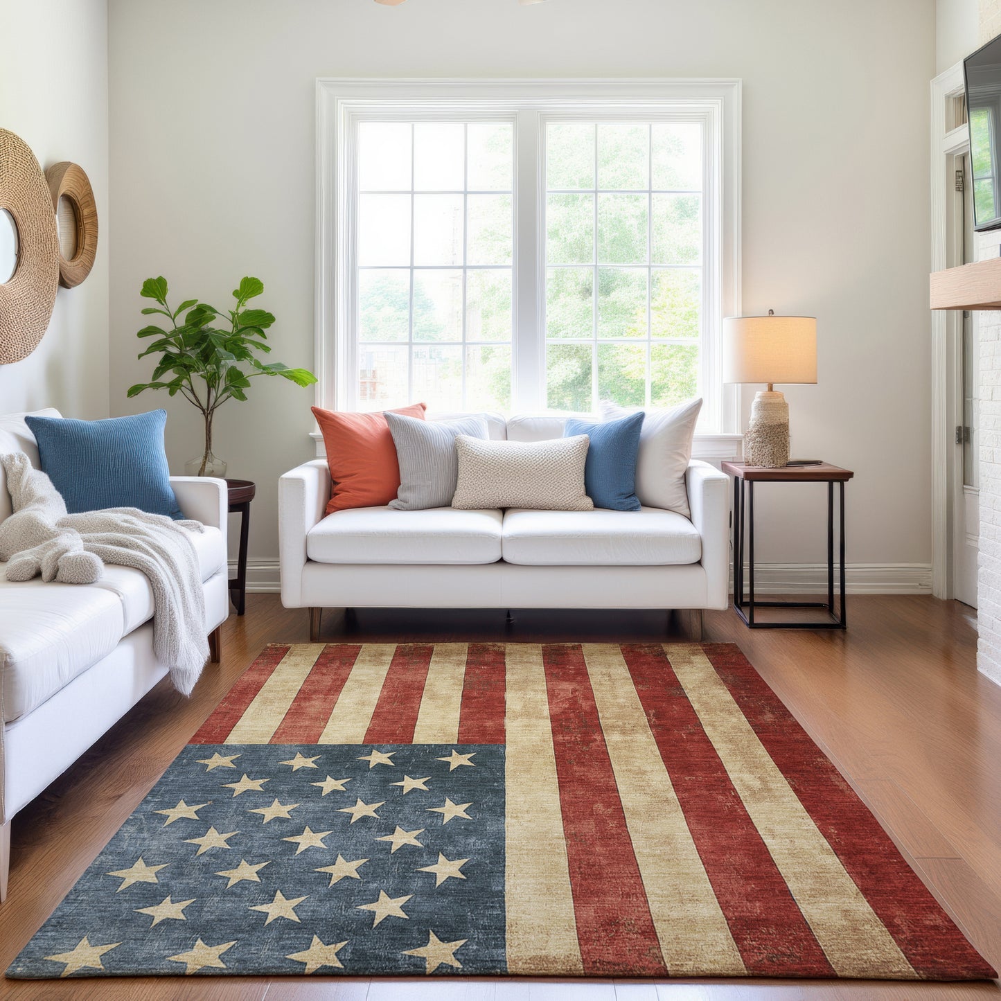 Machine Made Americana AM1 Red - Dalyn Rugs