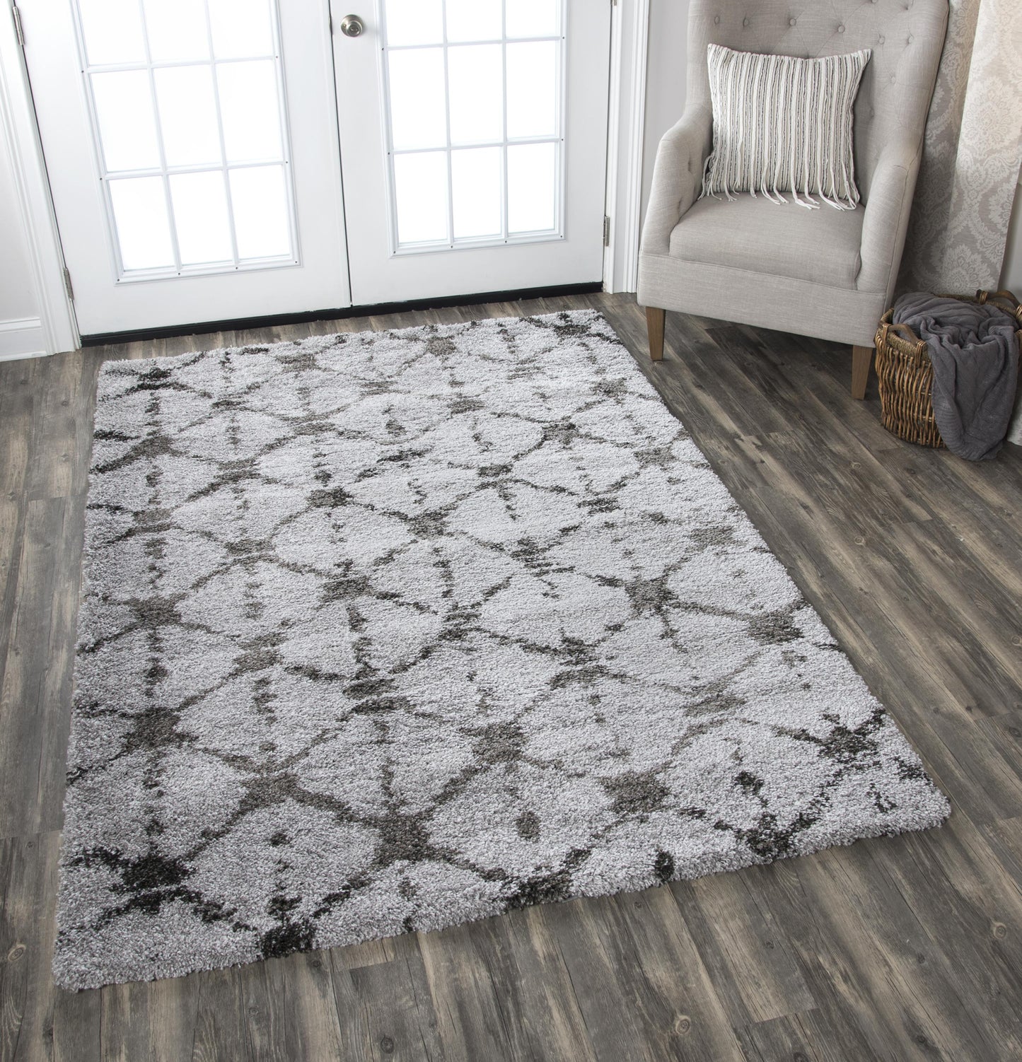 Adana AN696A Gray Machine-Made Rug - Rizzy