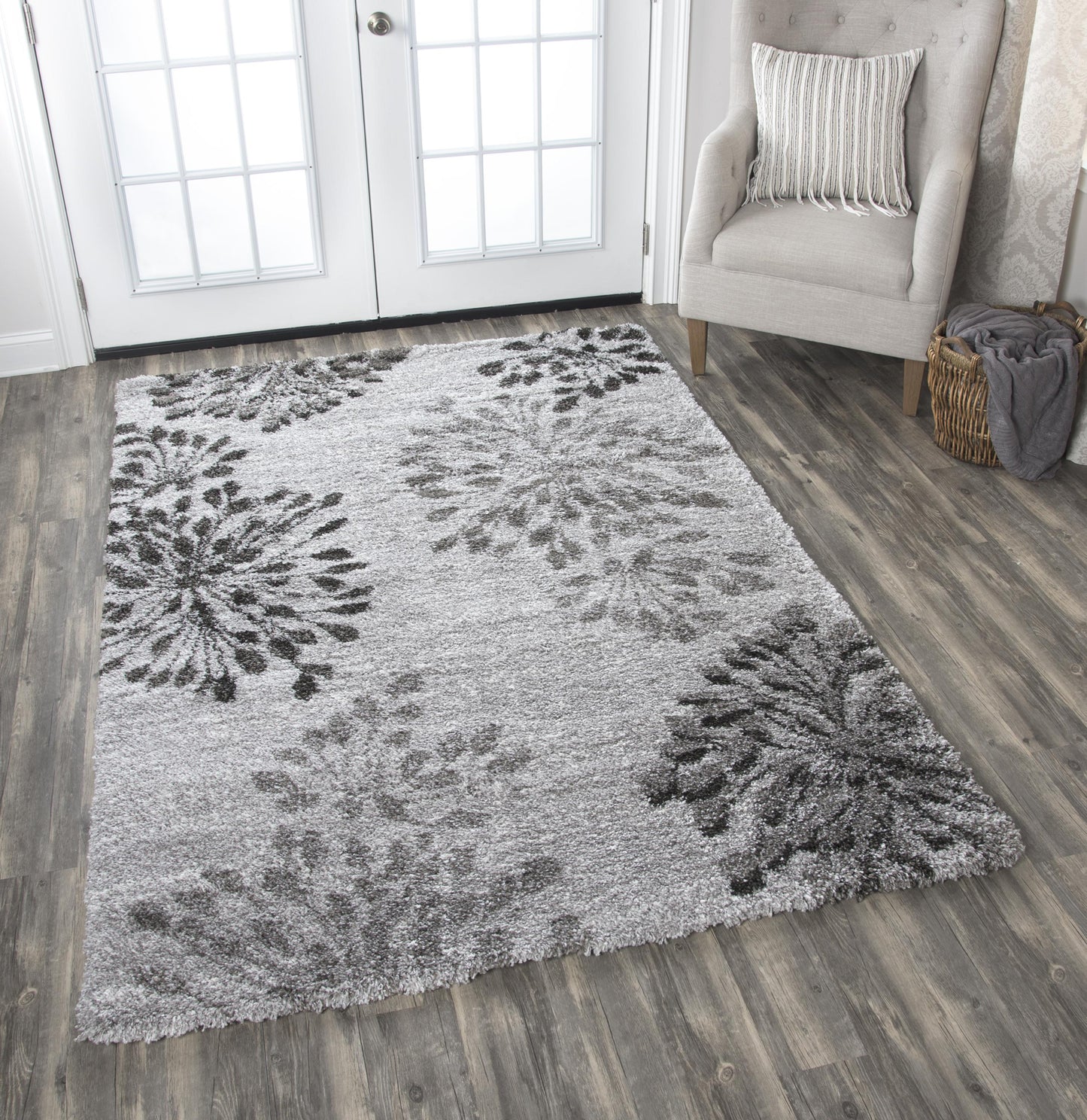 Adana AN699A Gray Machine-Made Rug - Rizzy