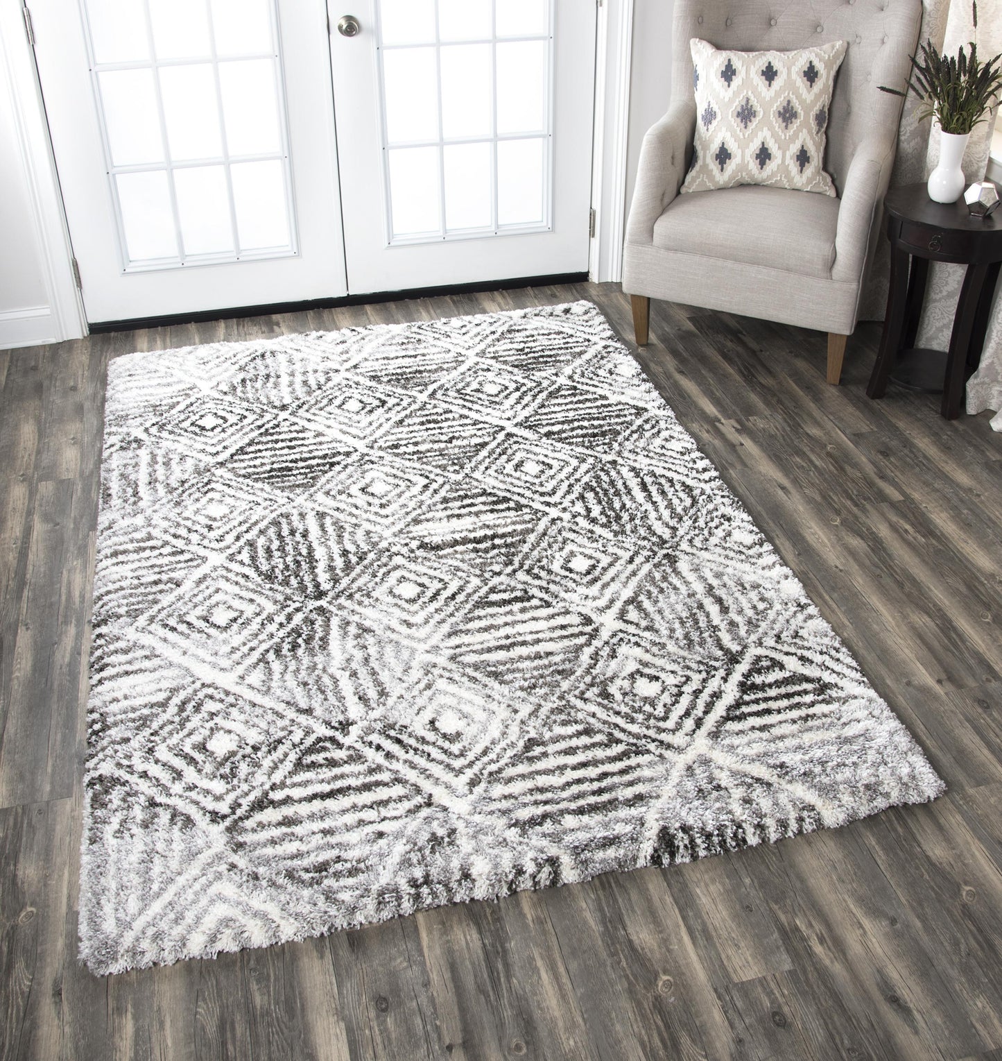 Adana AN700A Charcoal Machine-Made Rug - Rizzy