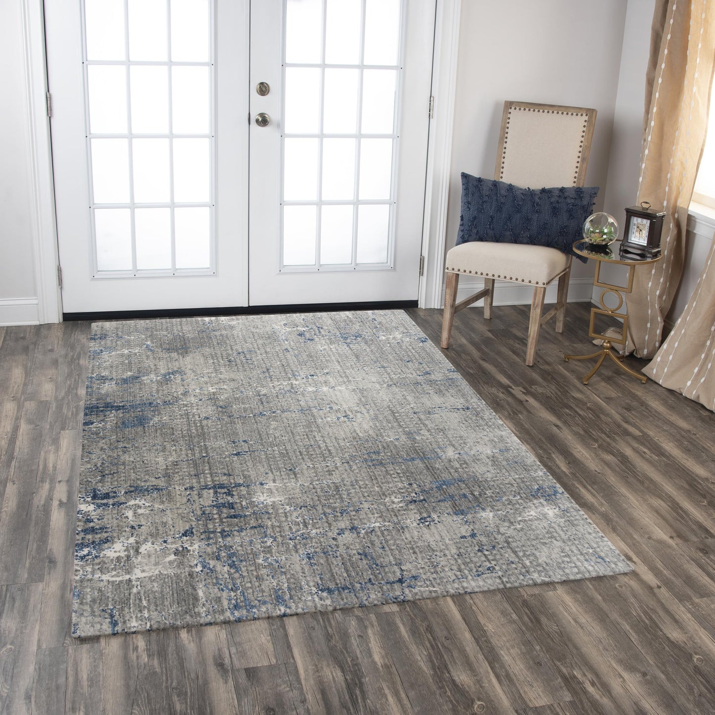 Ankara ANK735 Gray/Blue Hybrid Rug - Rizzy
