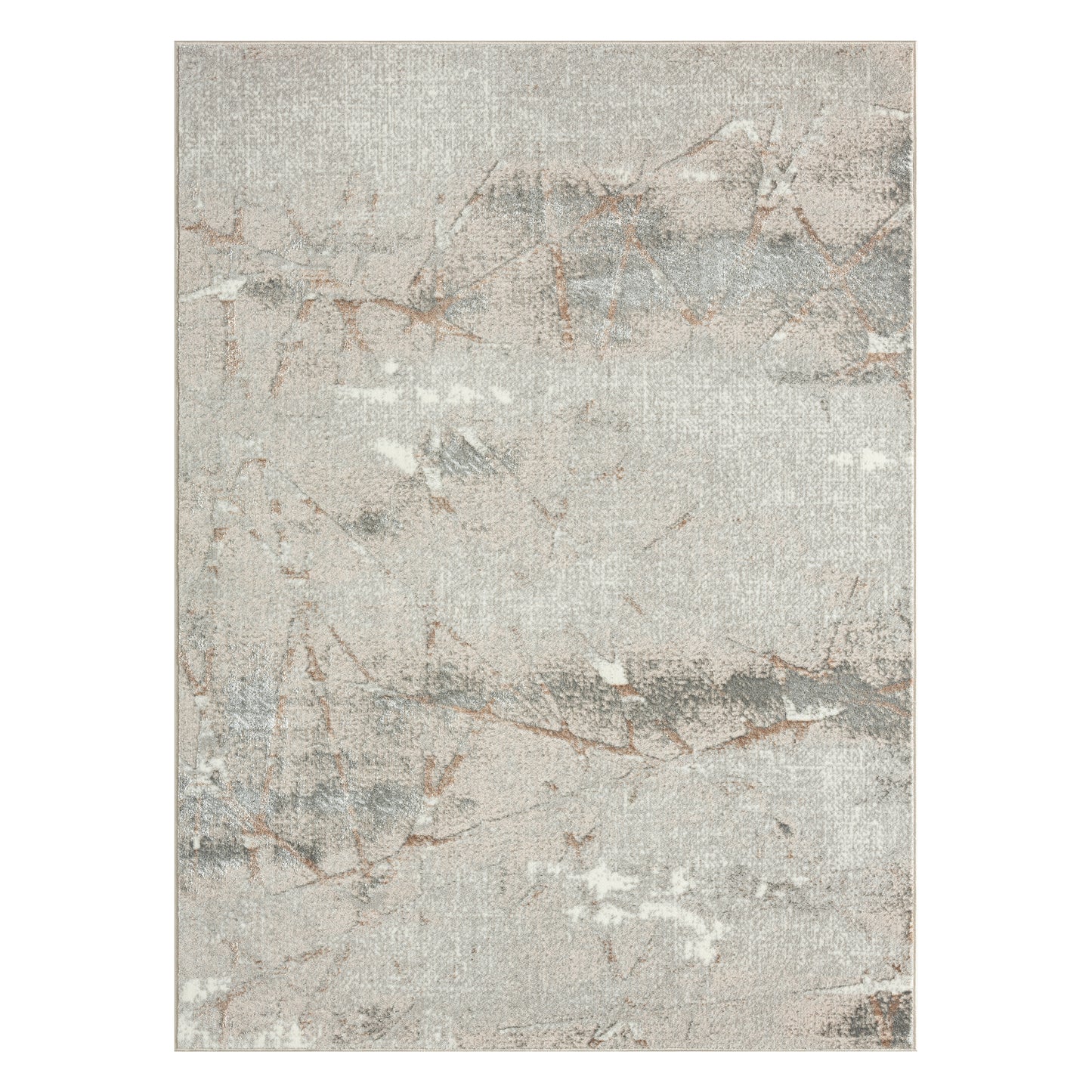 ANTAL-82051 Modern/Contemporary Machine Made Beige/Gray Polyester Indoor Area Rugs - LR Home