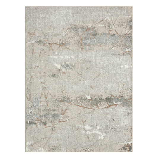 Antalya Transitional Abstract Polyester Performance Indoor Area Rug, Beige/Gray - Silo view