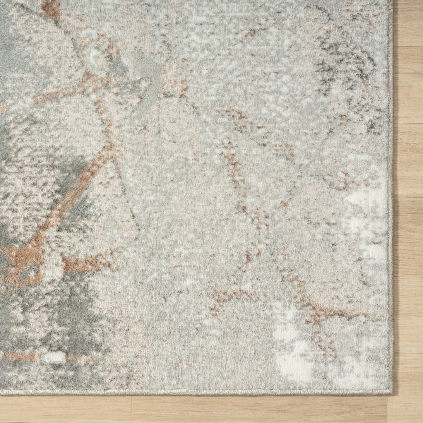 ANTAL-82051 Modern/Contemporary Machine Made Beige/Gray Polyester Indoor Area Rugs - LR Home