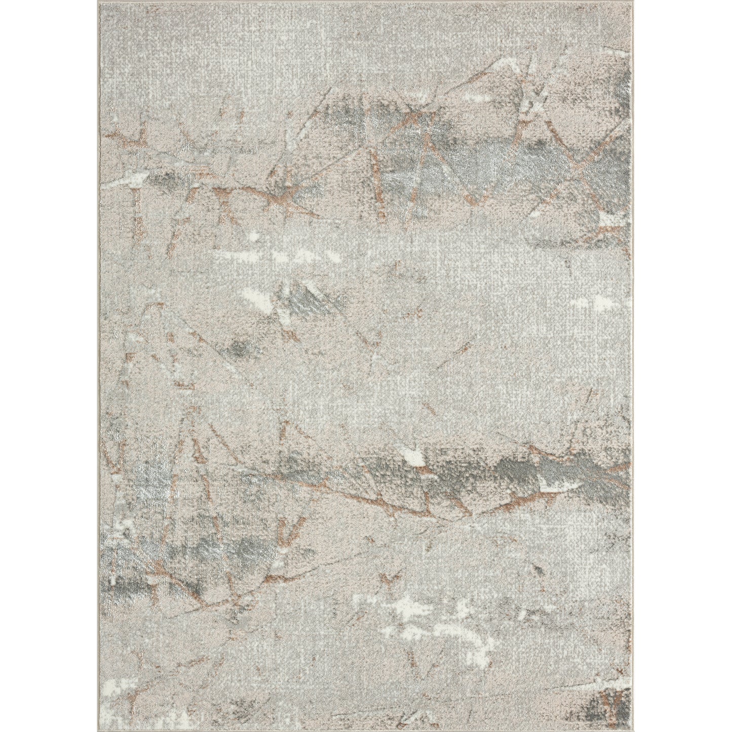 ANTAL-82051 Modern/Contemporary Machine Made Beige/Gray Polyester Indoor Area Rugs - LR Home