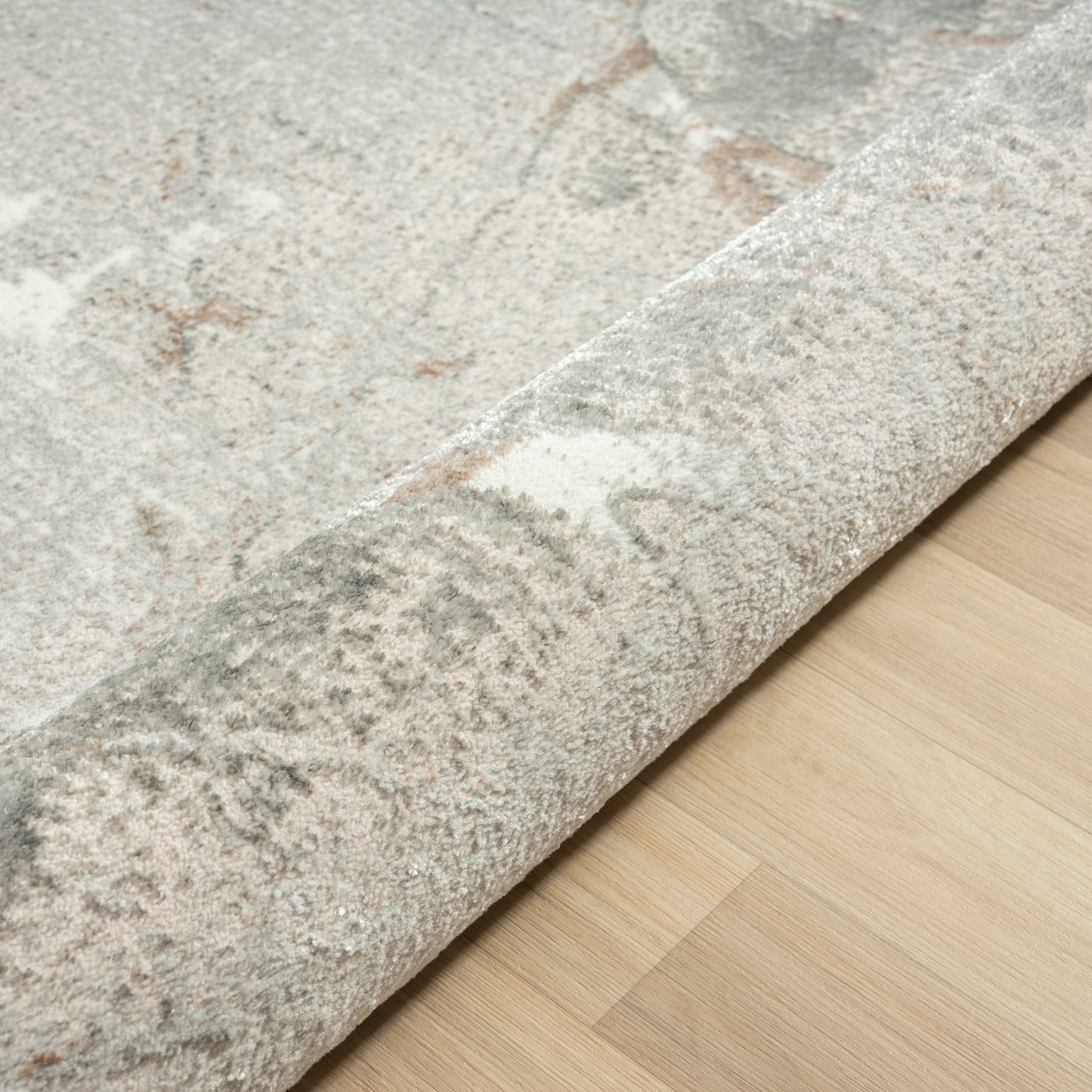 Antalya-82051 Modern Power-Loomed Beige/Gray Cotton Indoor Area Rug - LR Home