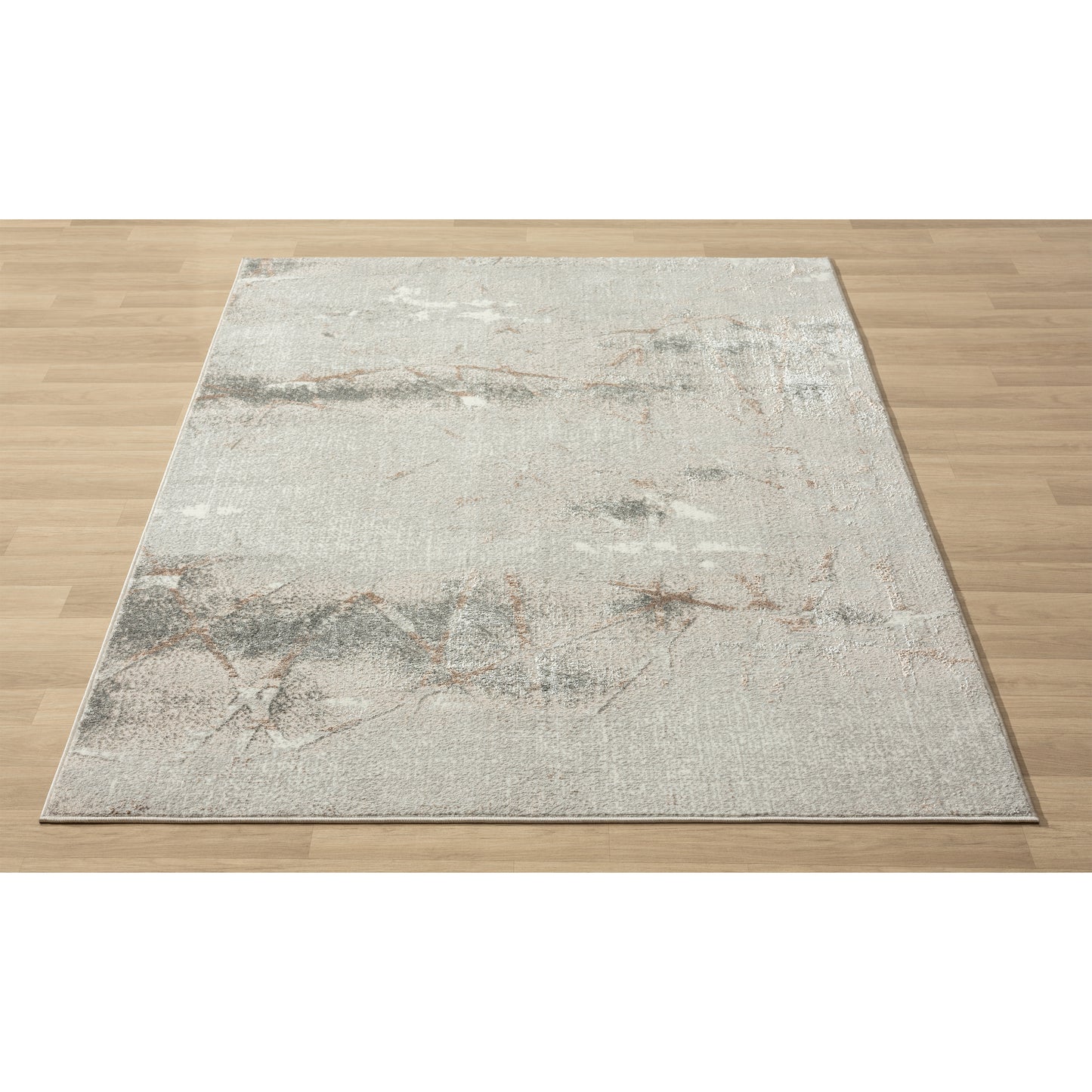 Antalya-82051 Modern Power-Loomed Beige/Gray Cotton Indoor Area Rug - LR Home