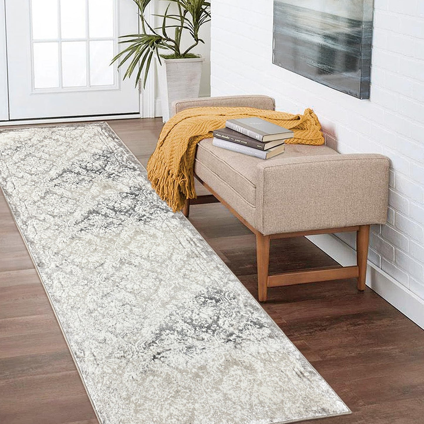 ANTAL-82054 Classic/Traditional Machine Made Taupe Polyester Indoor Area Rugs - LR Home