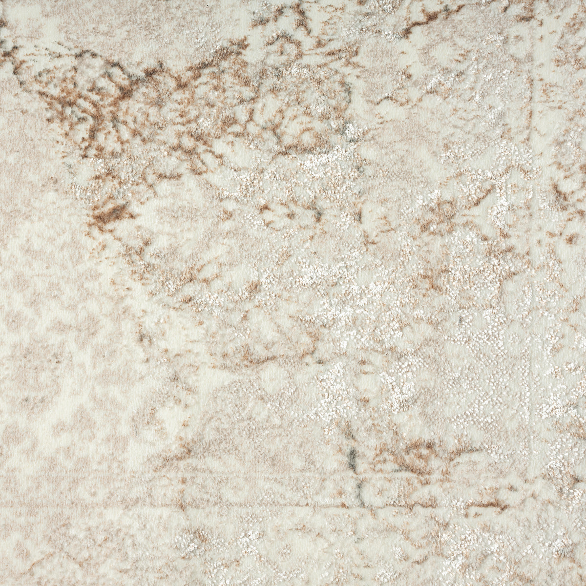 Antalya Transitional Damask Polyester Performance Indoor Area Rug, Beige - color swatch