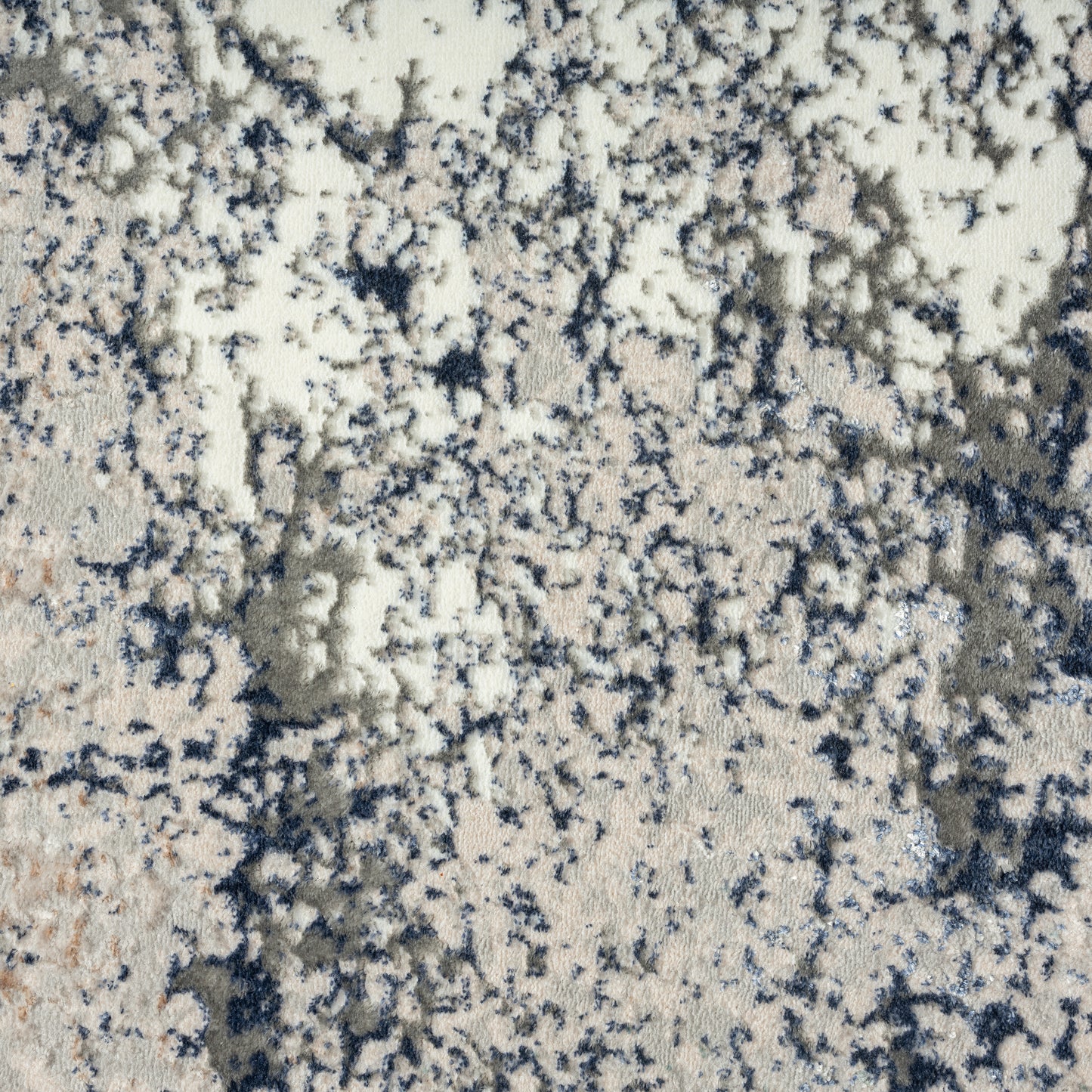 ANTAL-82057 Modern/Contemporary Machine Made Grey/Teal Polyester Indoor Area Rugs - LR Home