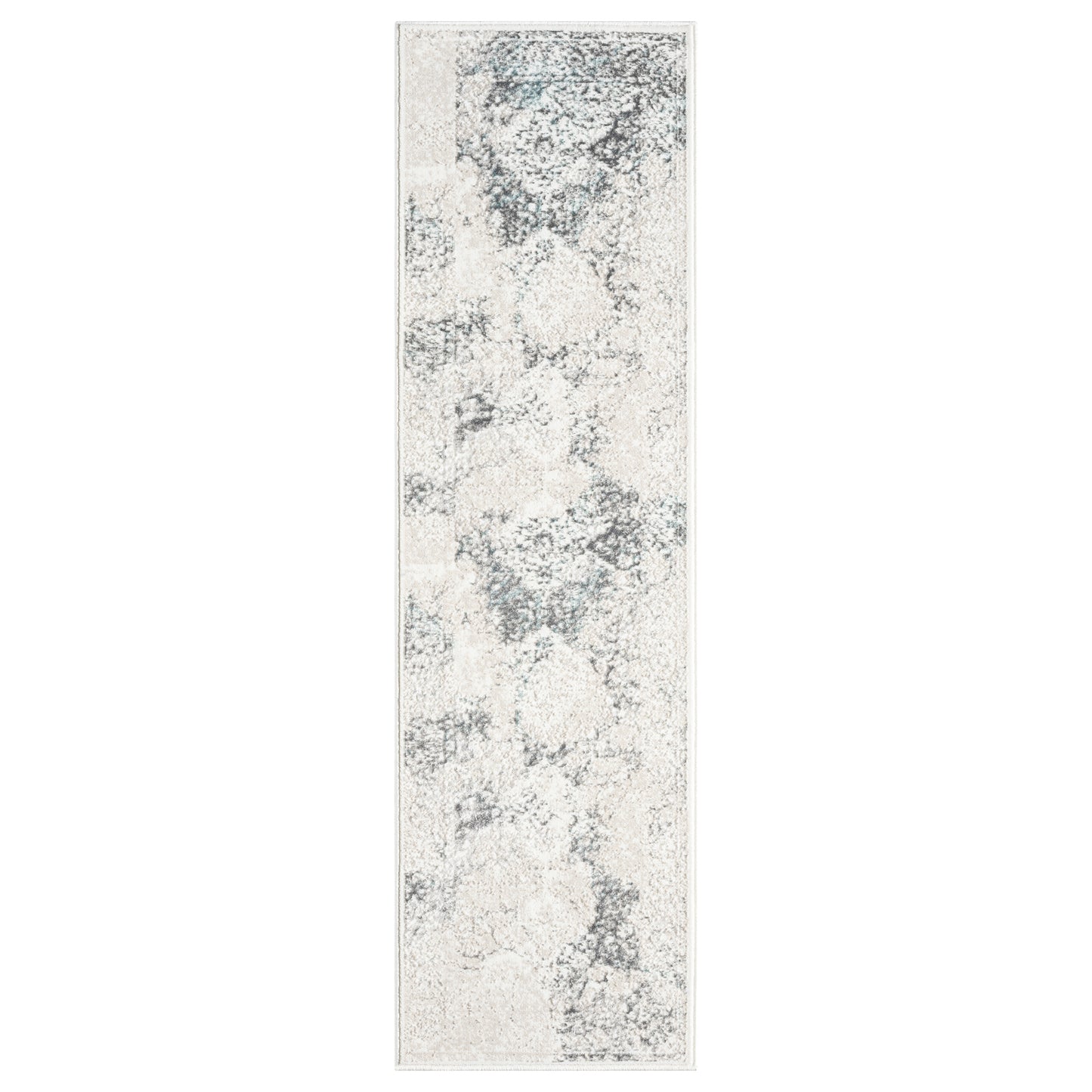 Antalya-82611 Farmhouse Power-Loomed Cream/Blue Cotton Indoor Area Rug - LR Home