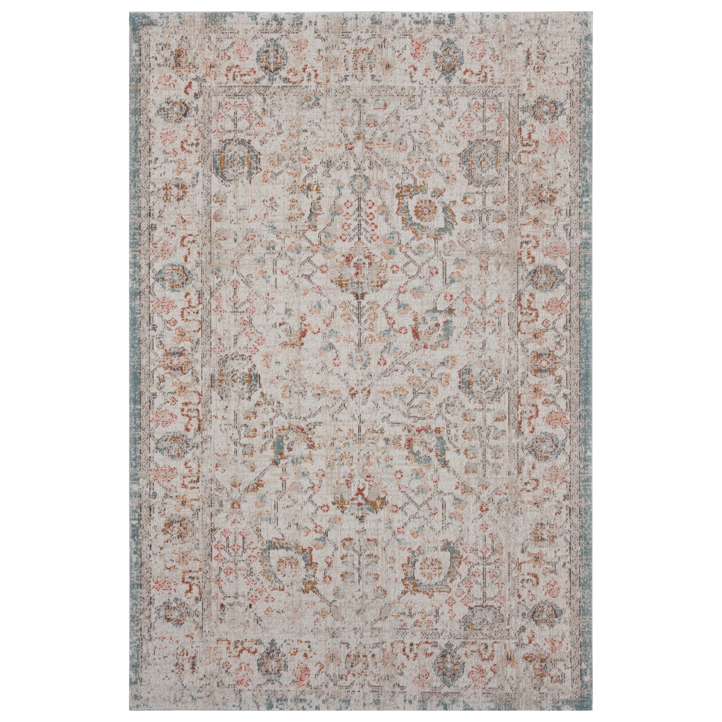 Antiquity-81452 Traditional Power-Loomed Beige Polypropylene Indoor/Outdoor Area Rug - LR Home