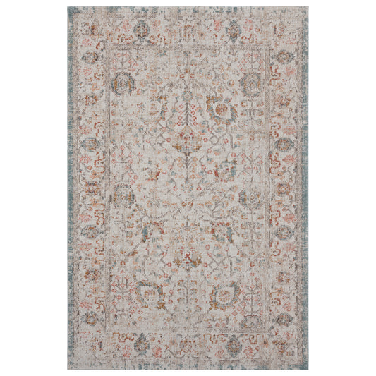 Ox Bay Beige/Multicolored Traditional Floral Filigree Indoor/Outdoor Area Rug - Silo view