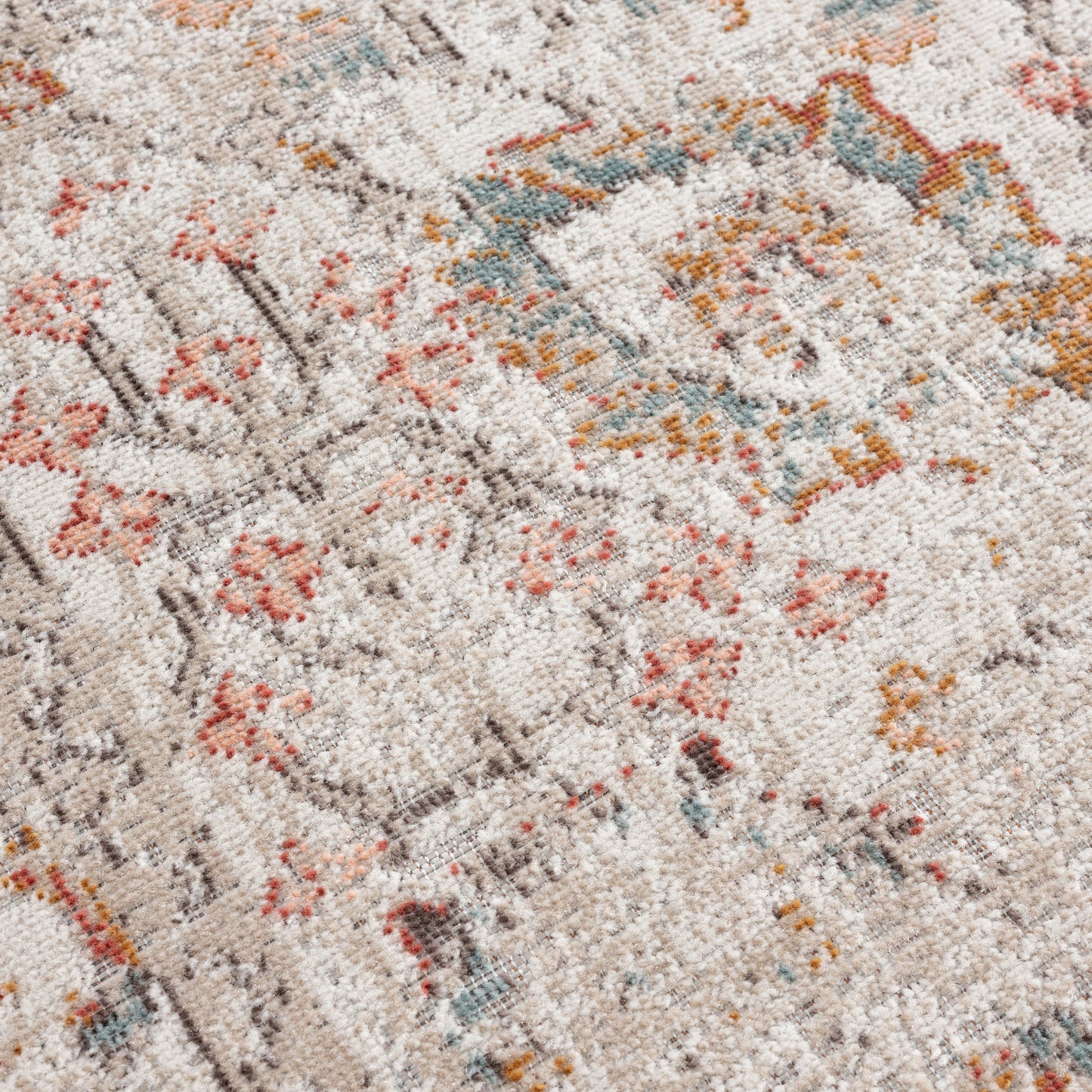 ANTIQ-81452 Classic/Traditional Machine Made Ivory Polypropylene Indoor/Outdoor Area Rugs - LR Home