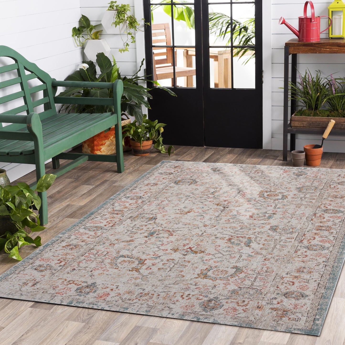 Antiquity-81452 Traditional Power-Loomed Beige Polypropylene Indoor/Outdoor Area Rug - LR Home