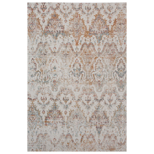Ox Bay Beige/Multicolored Eclectic Ikat Indoor/Outdoor Area Rug - Silo view