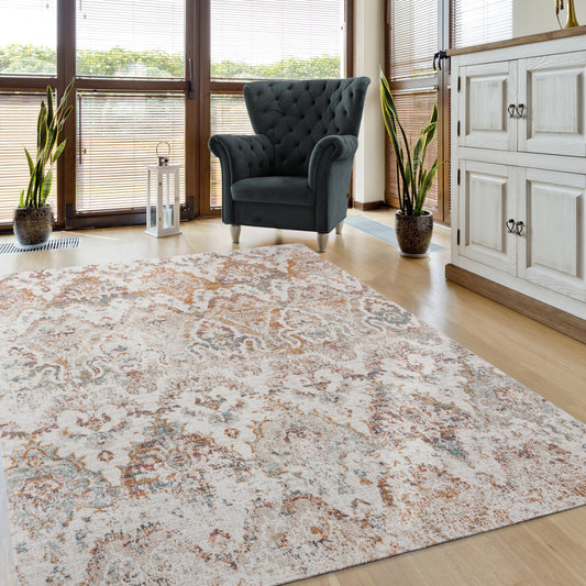 Antiquity-81453 Traditional Power-Loomed Multicolored Polypropylene Indoor/Outdoor Area Rug - LR Home