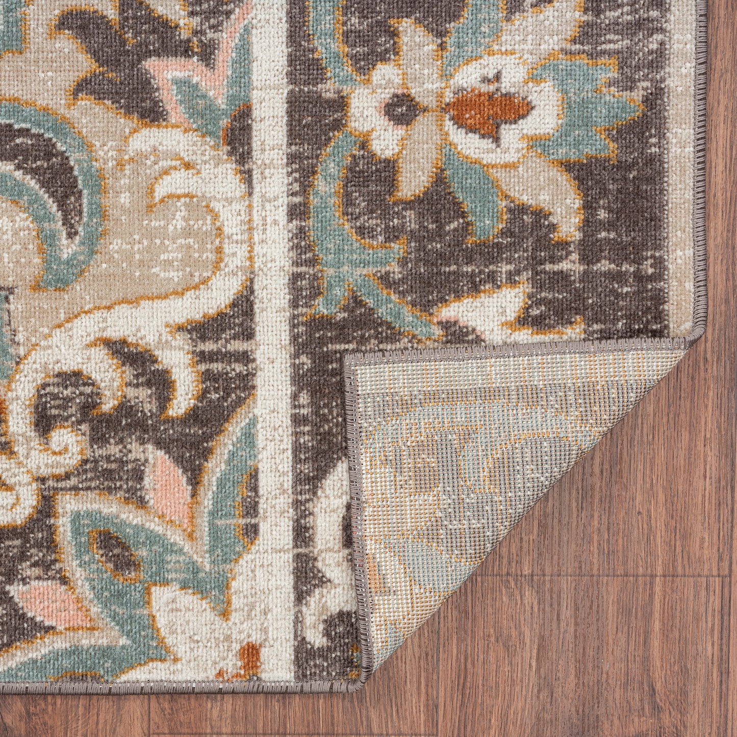 Antiquity-81462 Traditional Power-Loomed Brown Polypropylene Indoor/Outdoor Area Rug - LR Home