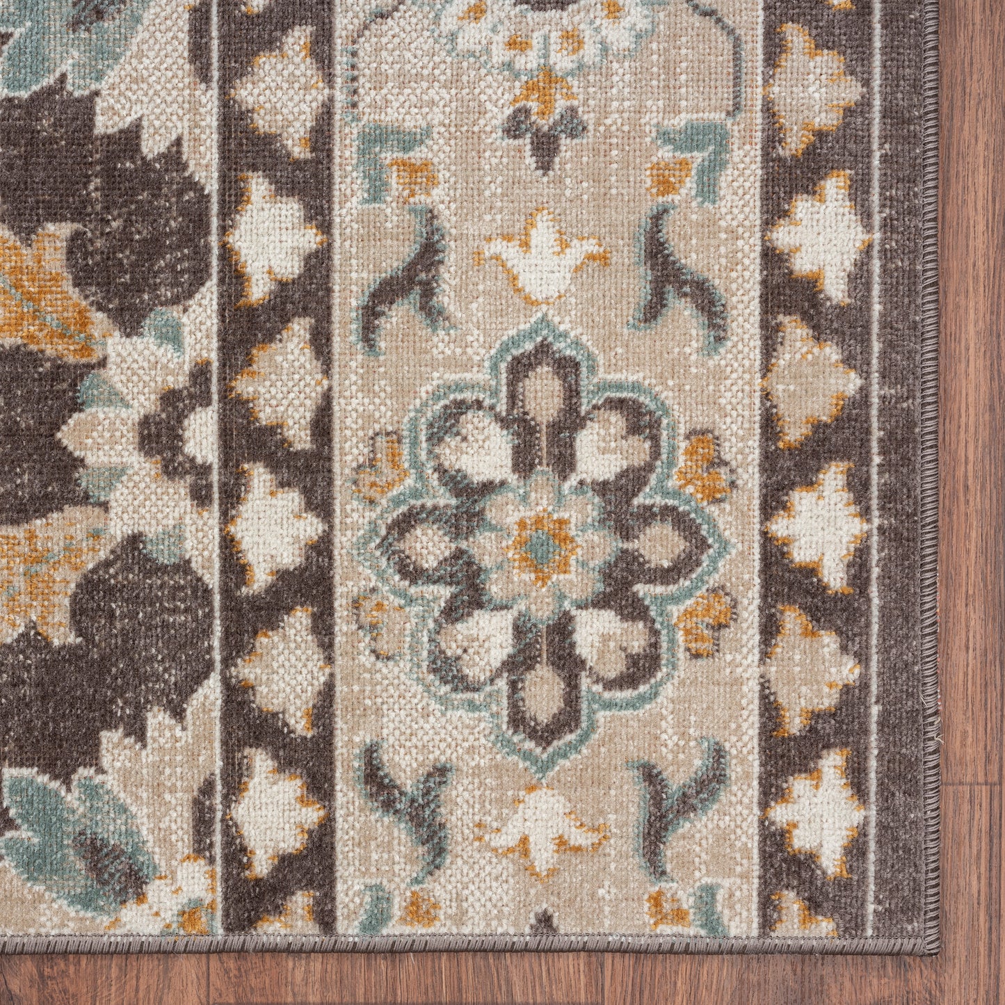 Antiquity-81463 Traditional Power-Loomed Brown/Beige Polypropylene Indoor/Outdoor Area Rug - LR Home