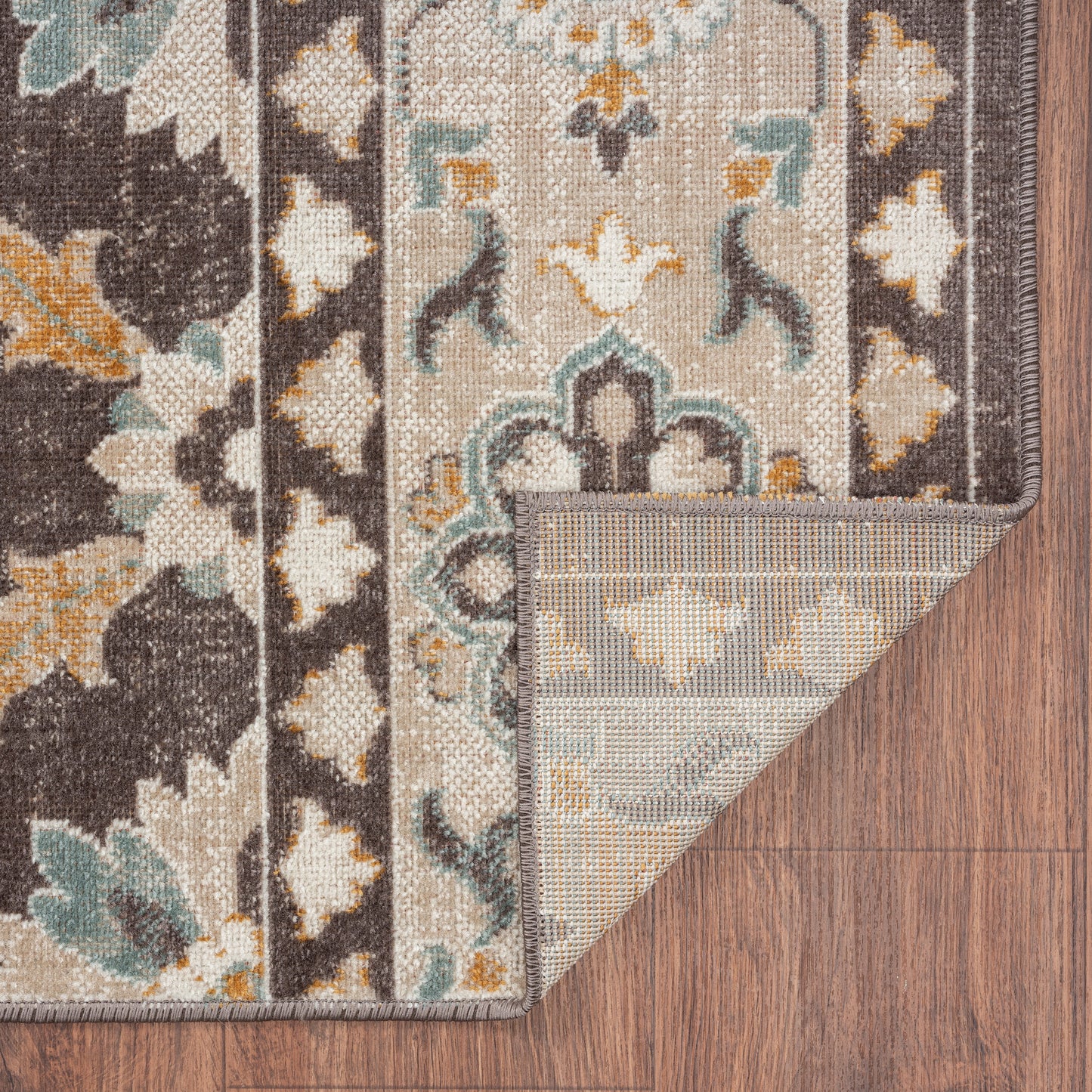 Antiquity-81463 Traditional Power-Loomed Brown/Beige Polypropylene Indoor/Outdoor Area Rug - LR Home