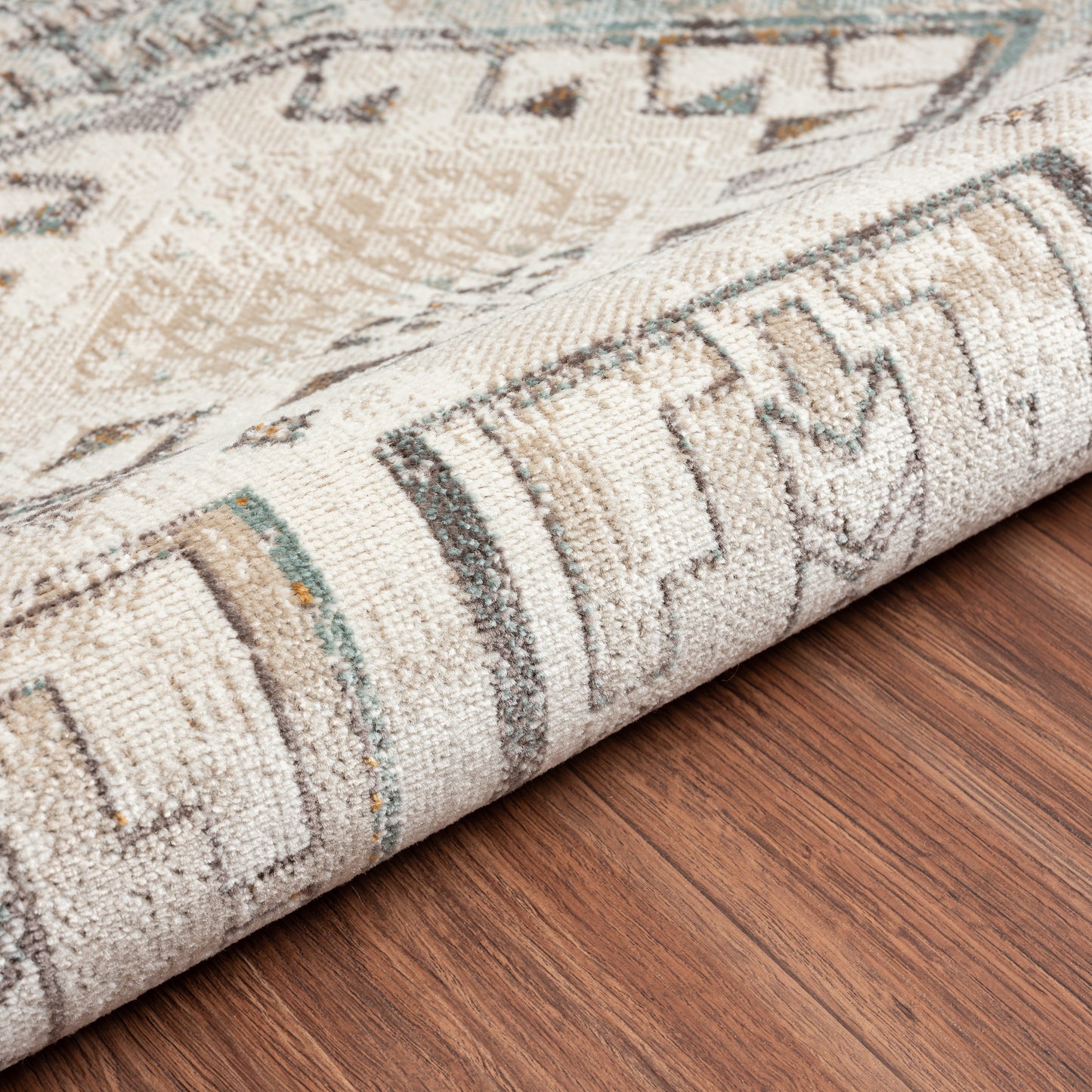 ANTIQ-81474 Southwestern Machine Made Ivory/Multi Polypropylene Indoor/Outdoor Area Rugs - LR Home