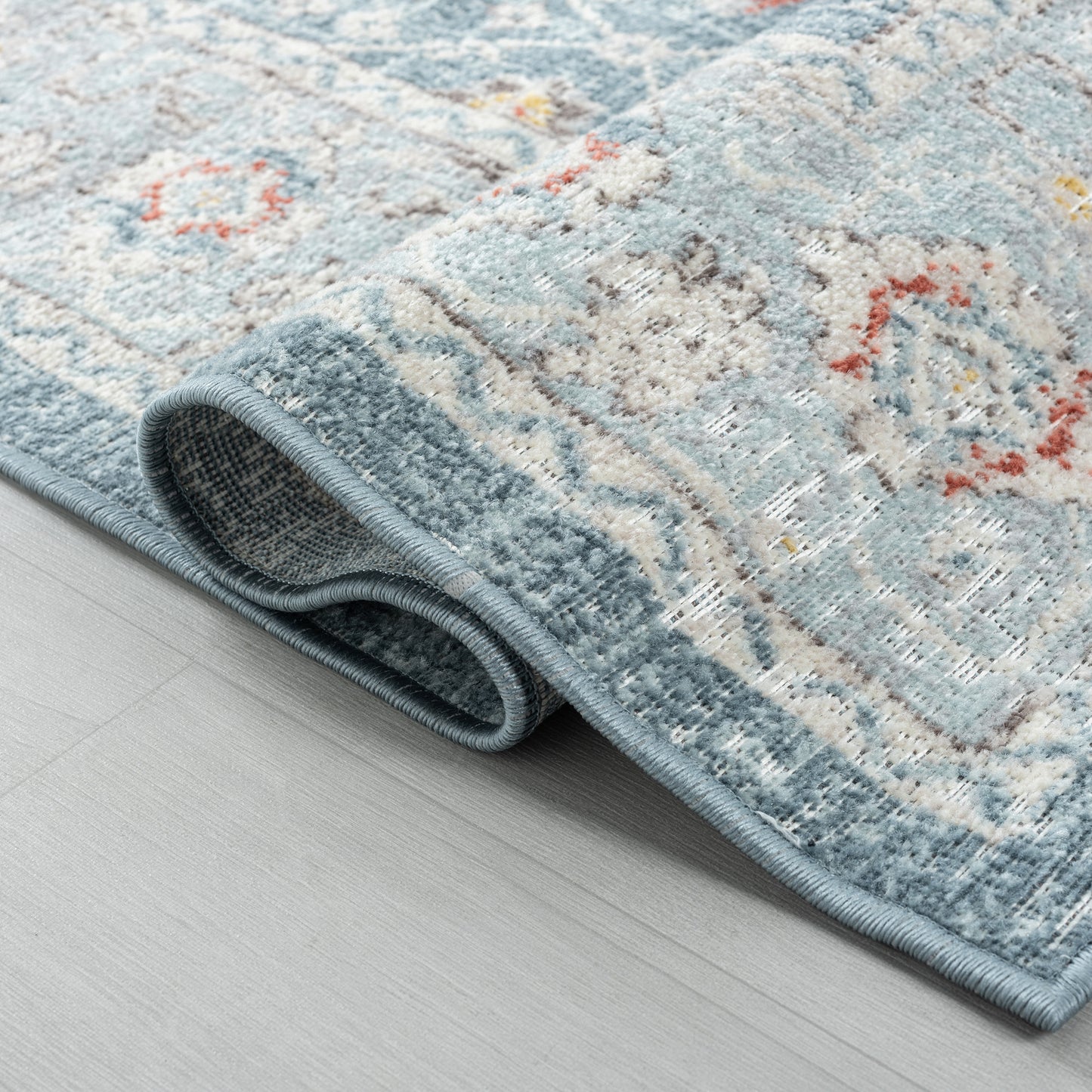 Antiquity-82598 Traditional Power-Loomed Blue Polypropylene Indoor/Outdoor Area Rug - LR Home