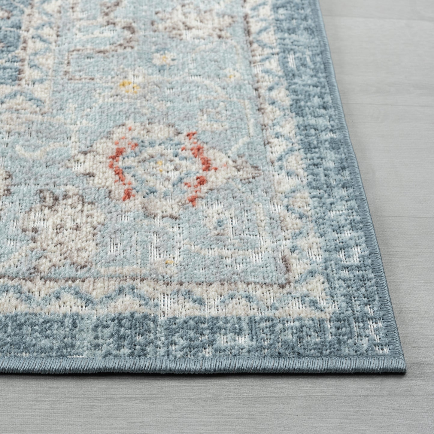 Antiquity-82598 Traditional Power-Loomed Blue Polypropylene Indoor/Outdoor Area Rug - LR Home