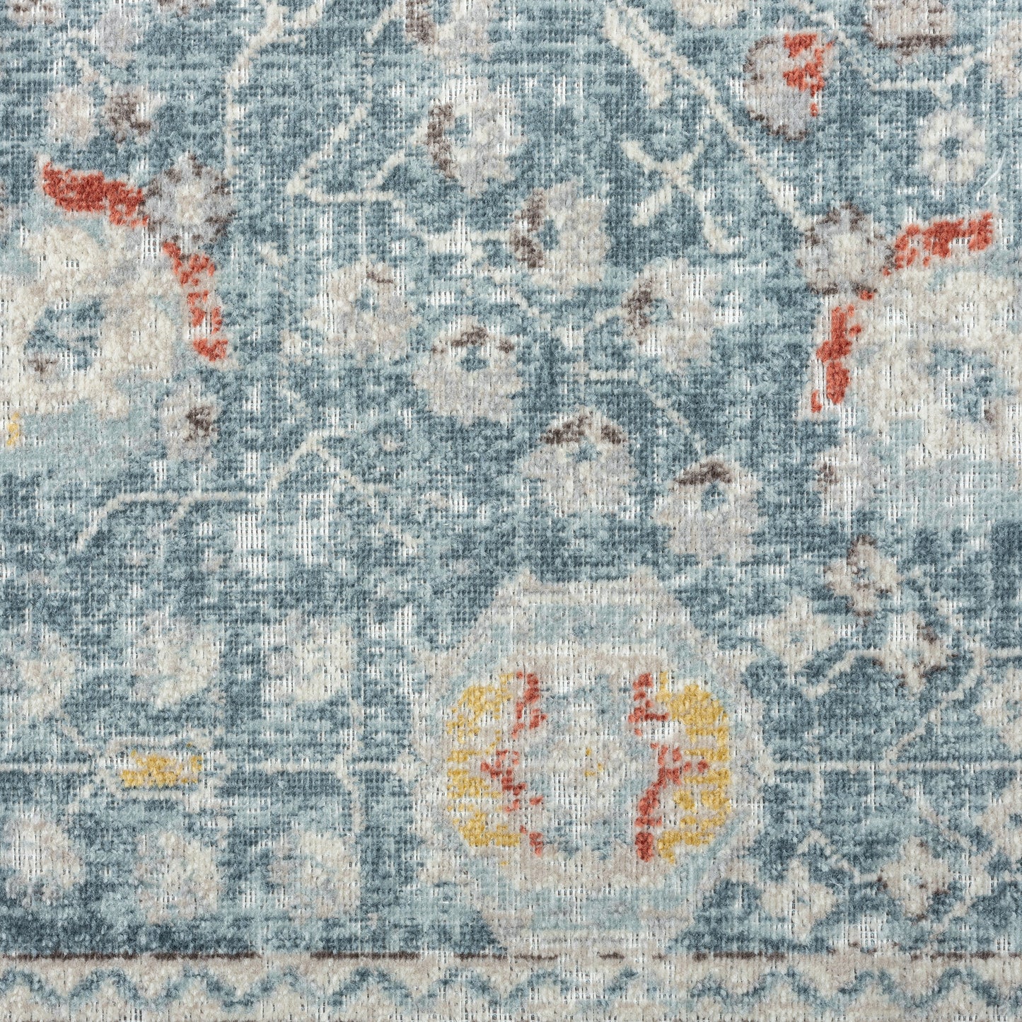 ANTIQ-81452 Classic/Traditional Machine Made Blue Polypropylene Indoor/Outdoor Area Rugs - LR Home