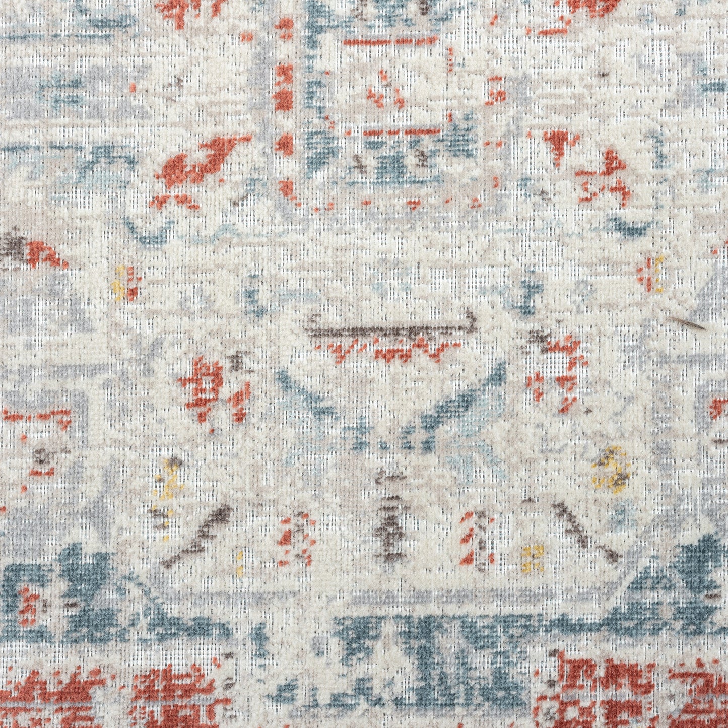 Antiquity-82599 Contemporary Power-Loomed Blue/Rust Polypropylene Indoor/Outdoor Area Rug - LR Home