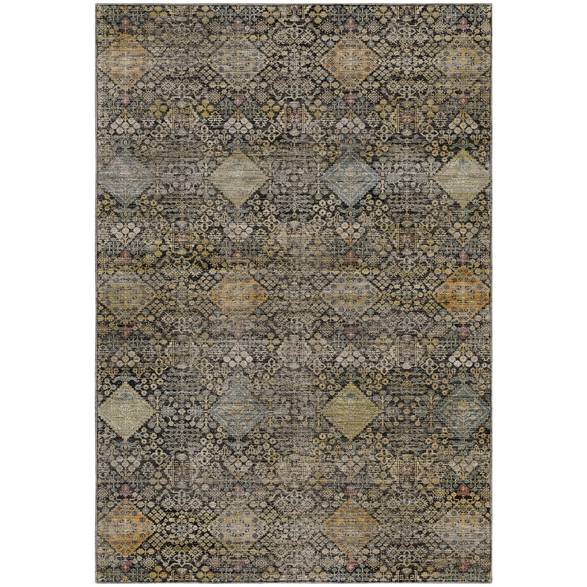 Machine Washable Aristo AR1 Black Rug